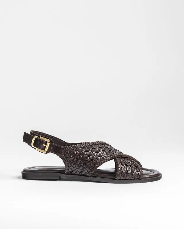 Yokono Cres-252 sandali bassi marrone scuro in pelle