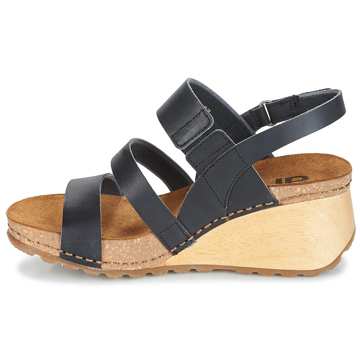 ART Borne sandali donna punta aperta EU 39 zeppa legno
