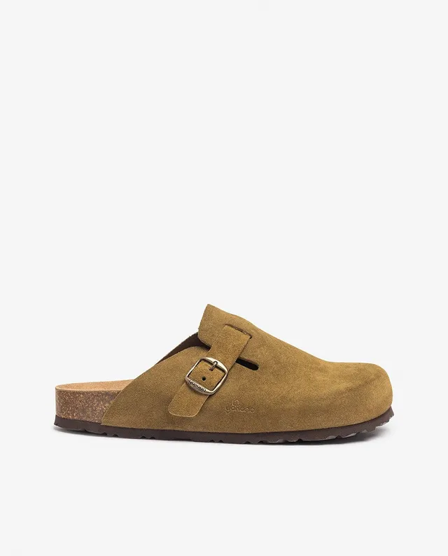 Yokono 599 zoccoli donna verde pelle imbottiti