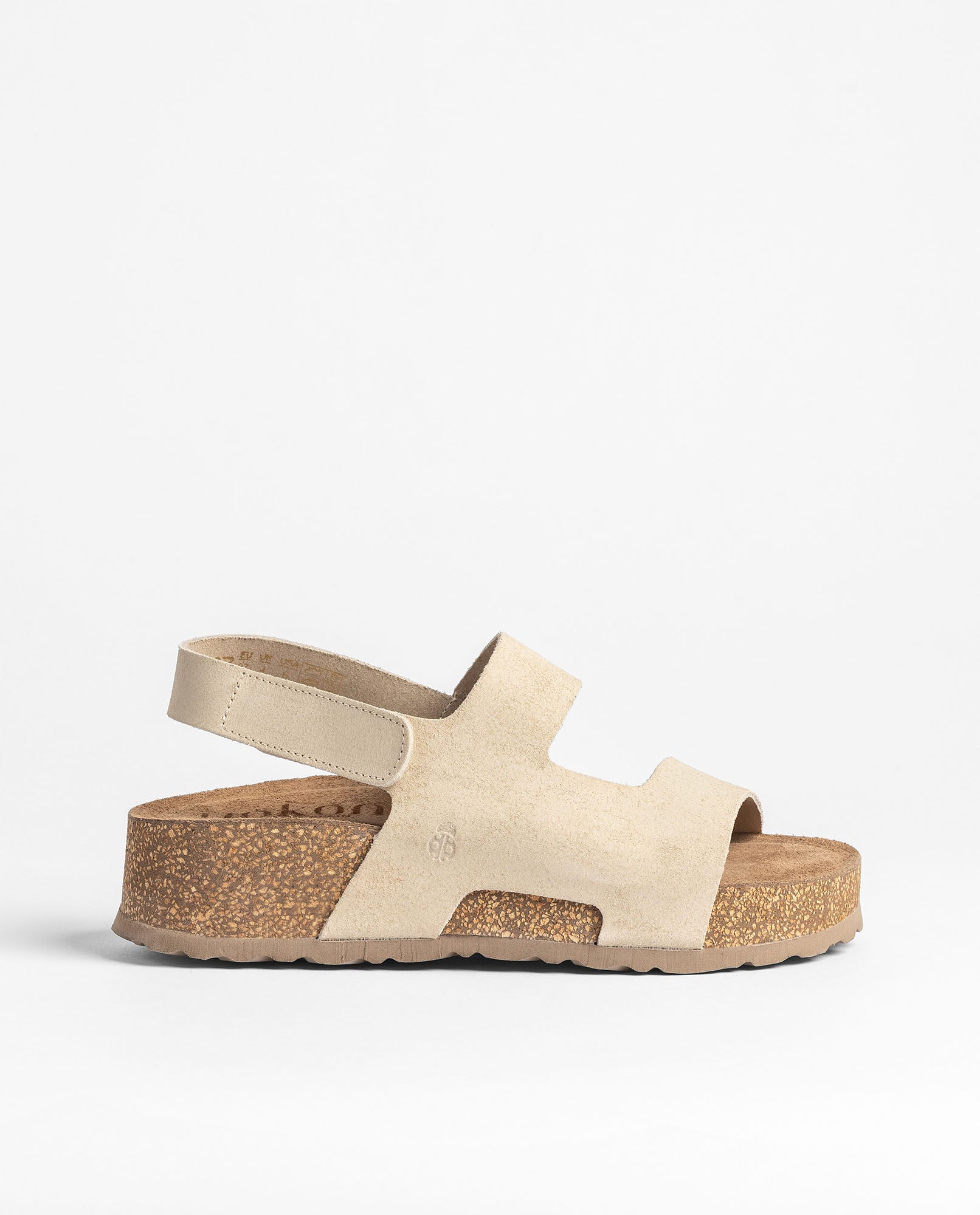 Yokono Wiwi-261 sandali plateau beige in cuoio