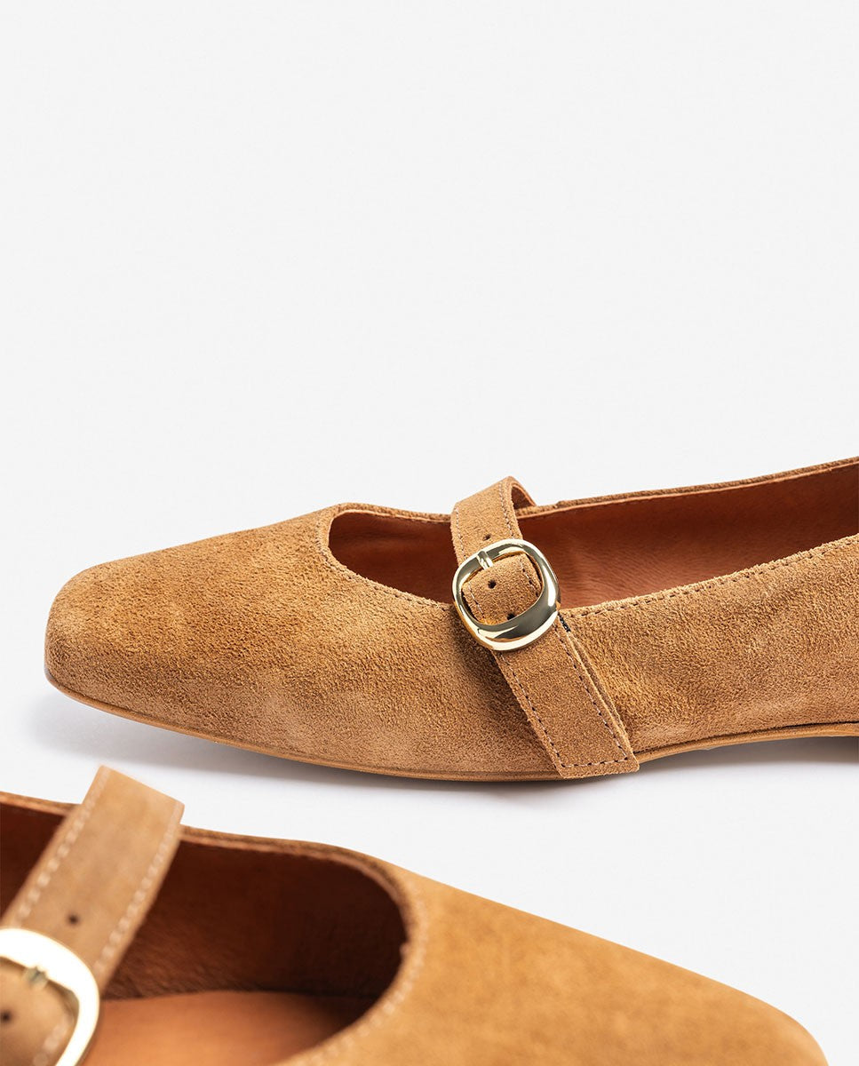 Yokono Lenna-104 ballerine donna marroni punta quadrata
