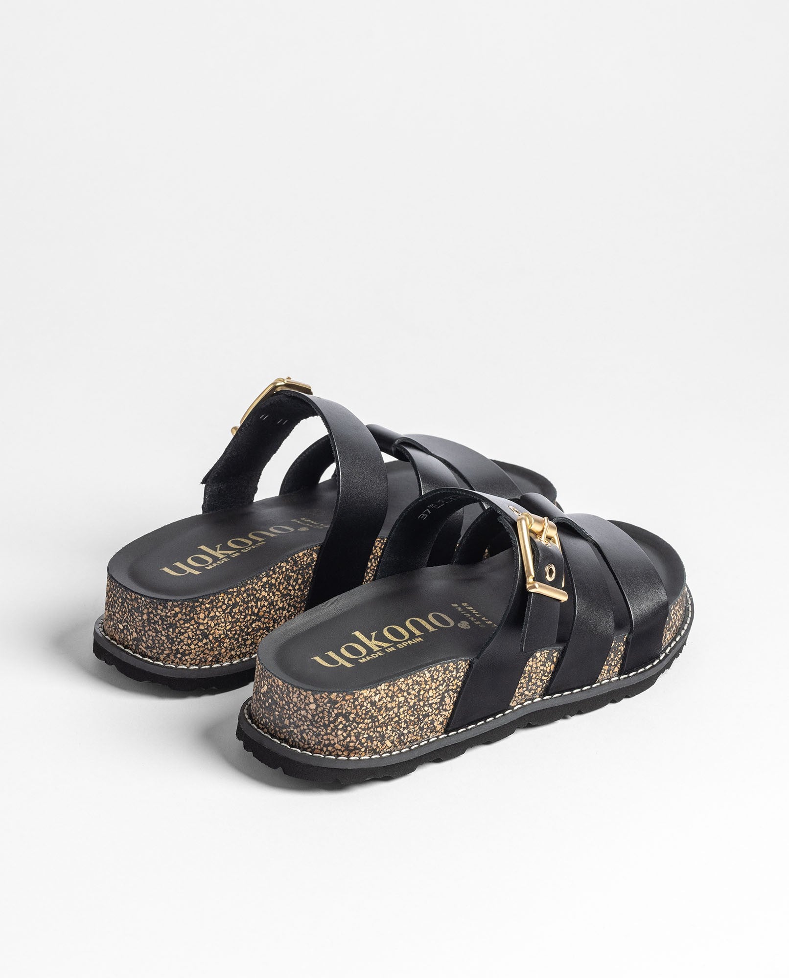 Yokono OCA-260 sandali con plateau nero sughero