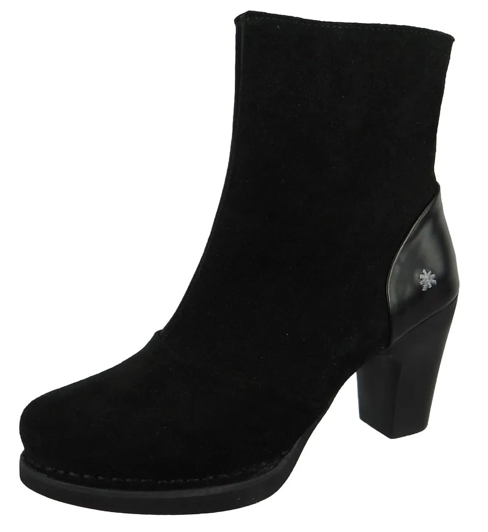 ART 1148 Gran Via stivaletti tacco donna rossi con zip