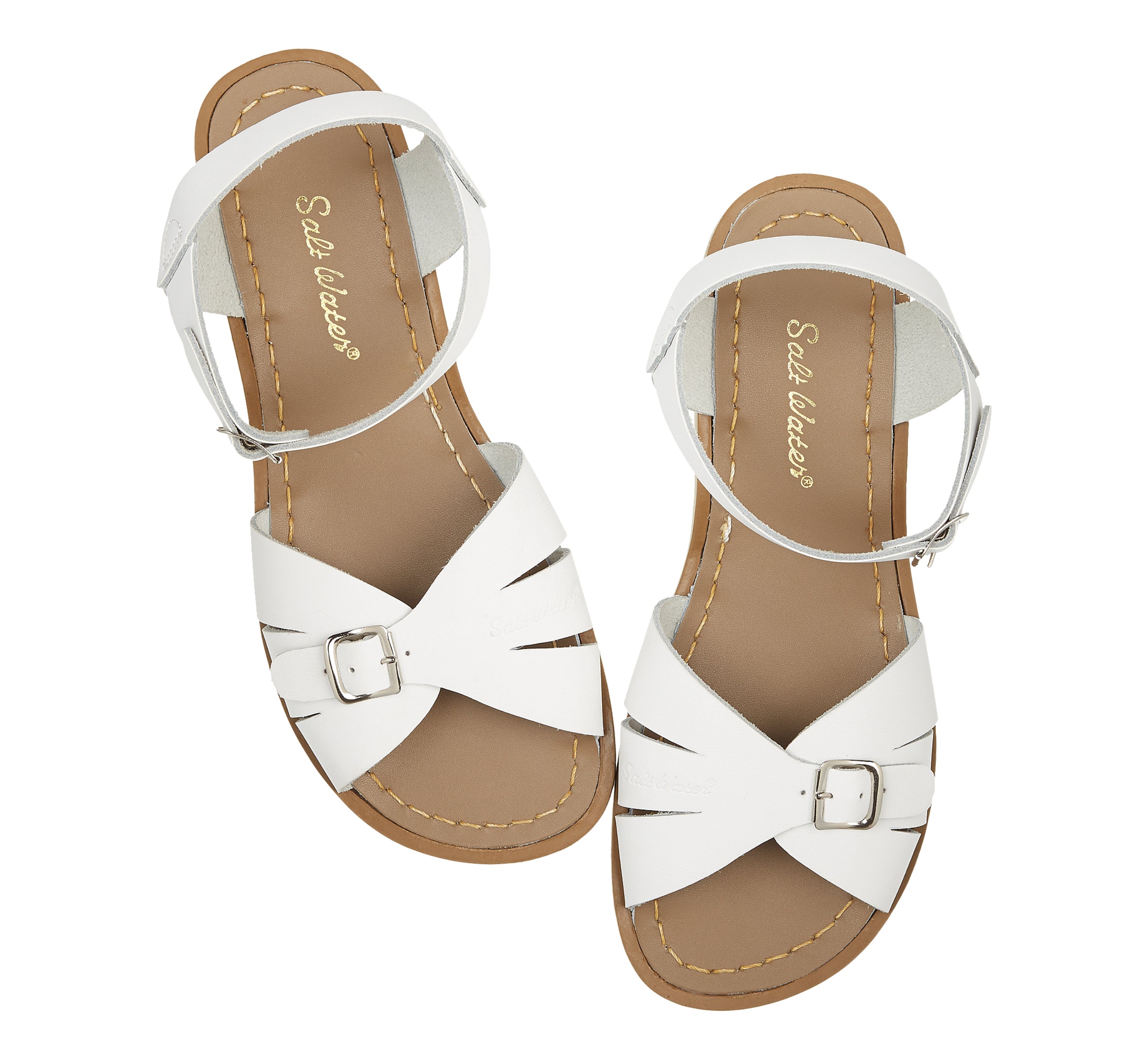 Salt-Water Classic sandali donna bianchi in cuoio