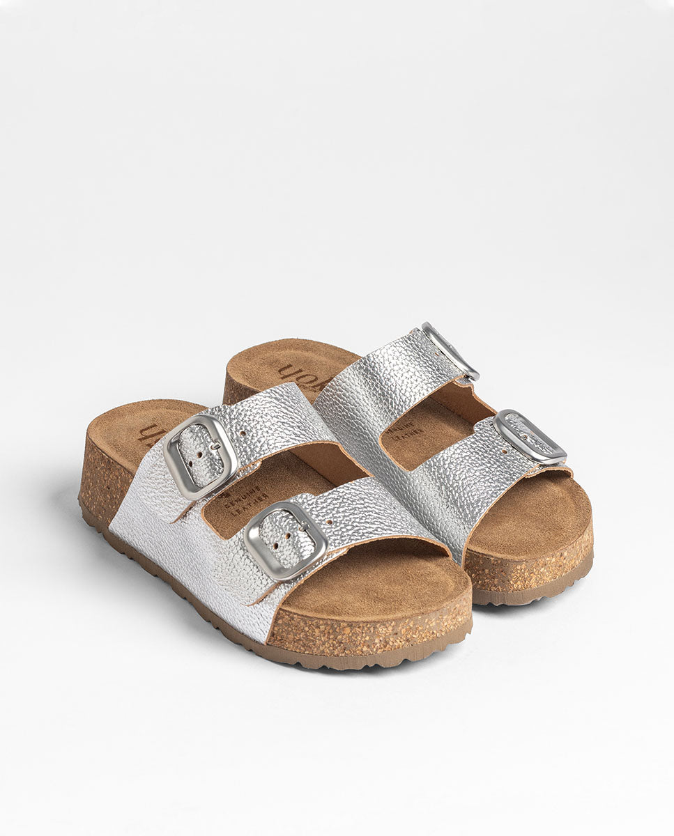 Yokono Wiwi-003 sandalo plateau donna argento