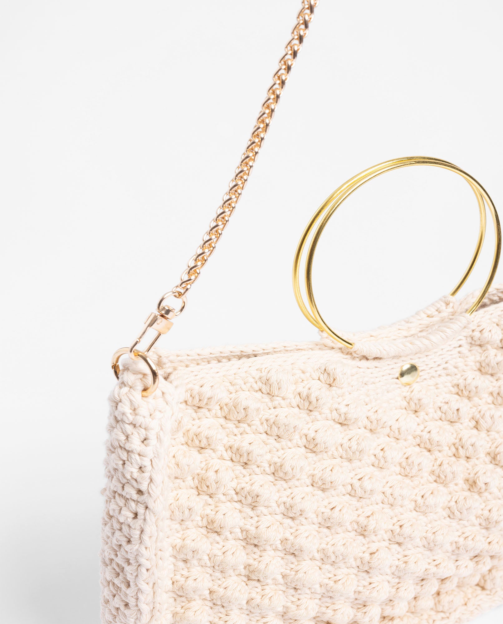 Yokono B-VICTORIA borsa beige crochet