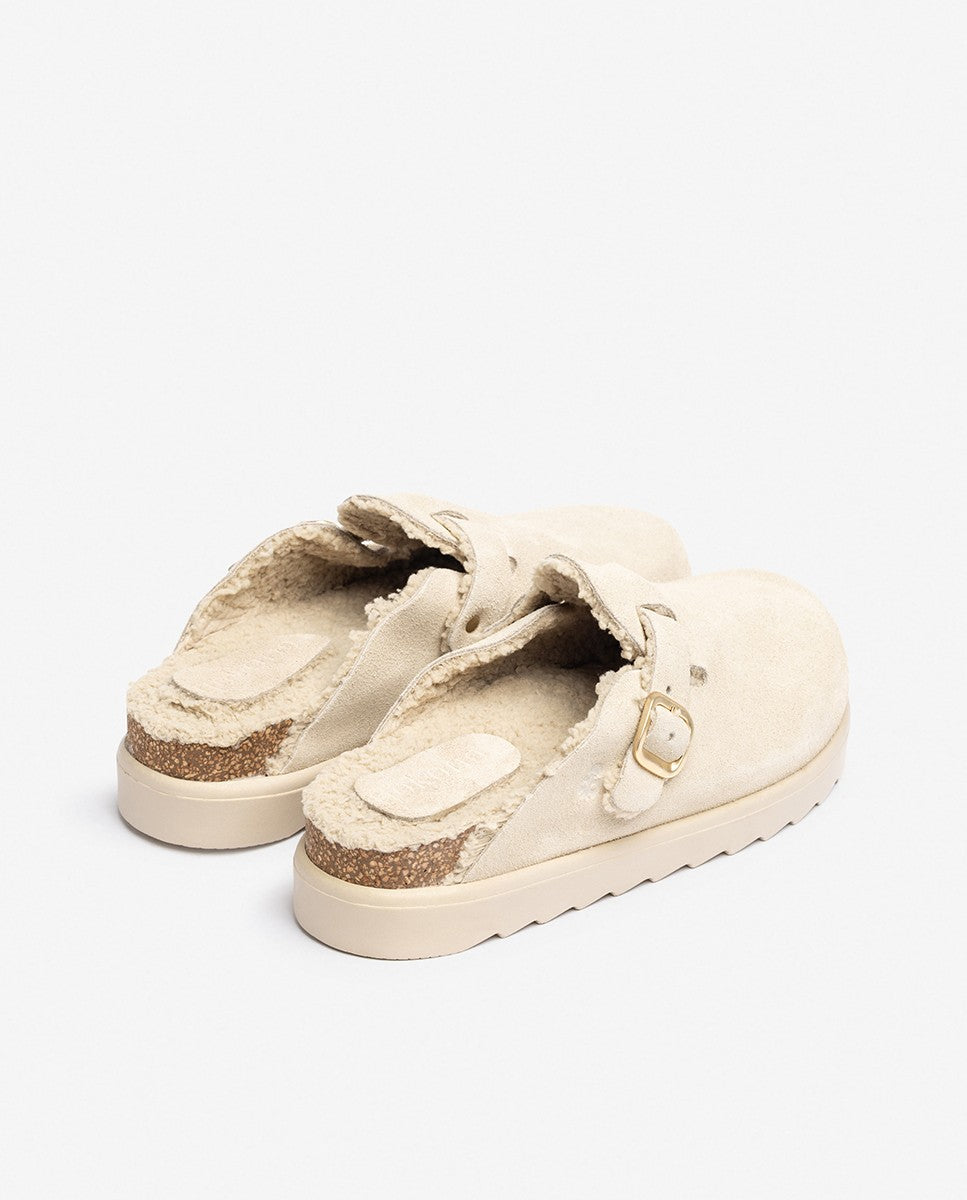 Yokono Tunez 600B zoccoli donna bianco pelle fibbia