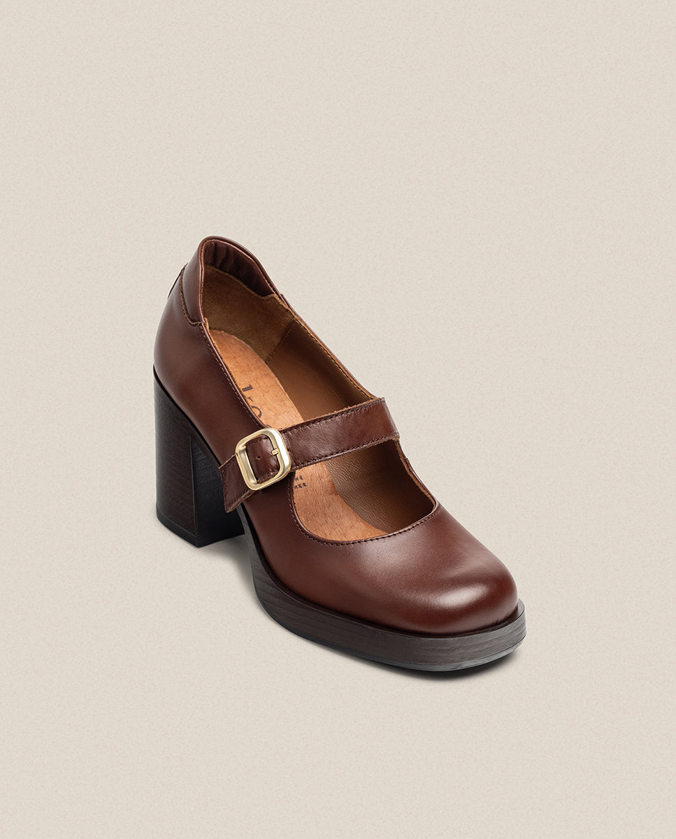 Yokono Kolin 10 scarpe tacco donna marrone