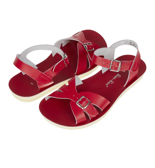 Salt-Water Sandals Boardwalk sandali donna rossi in cuoio