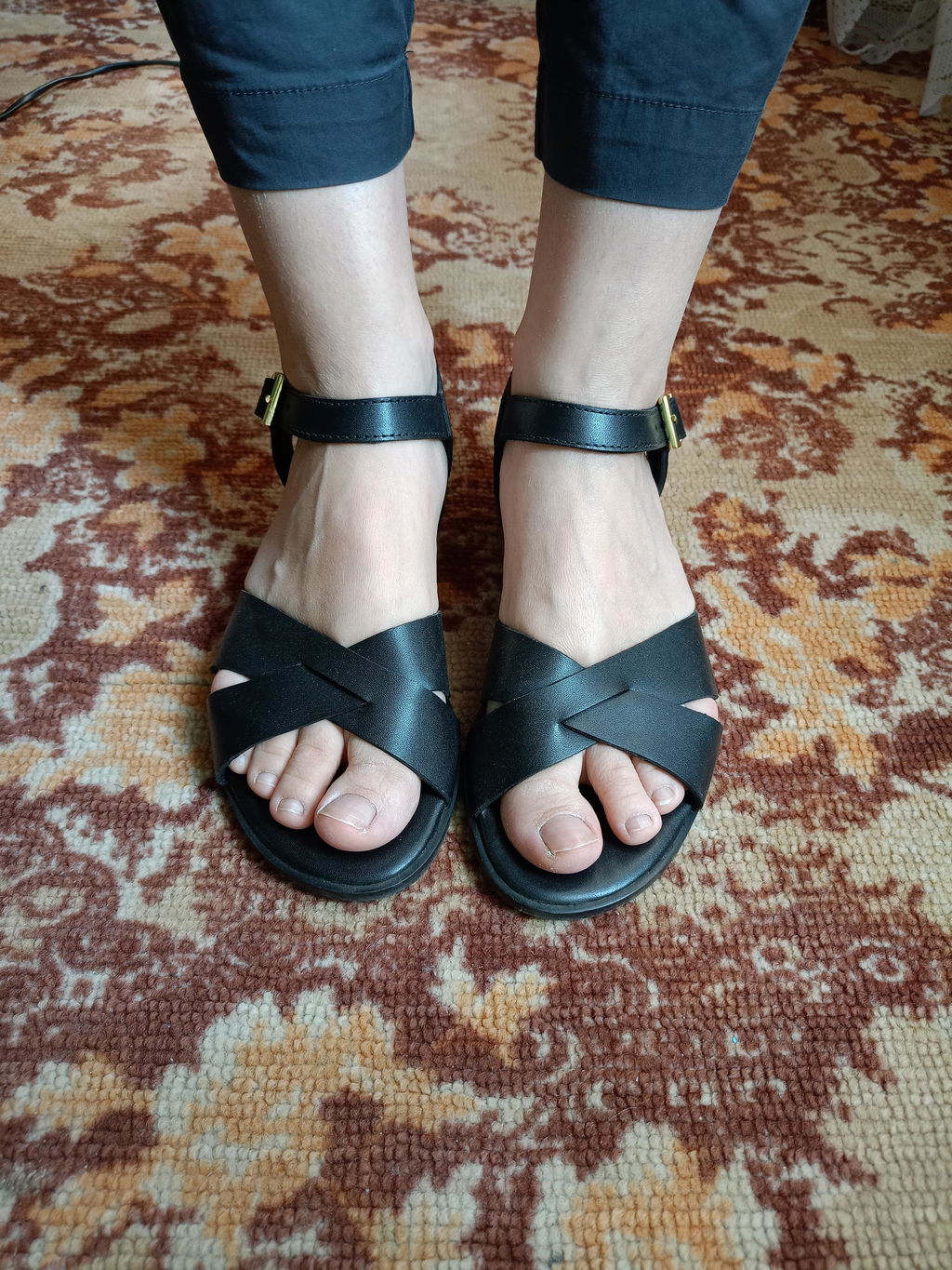 Yokono Rab-251 sandali tacco nero in pelle