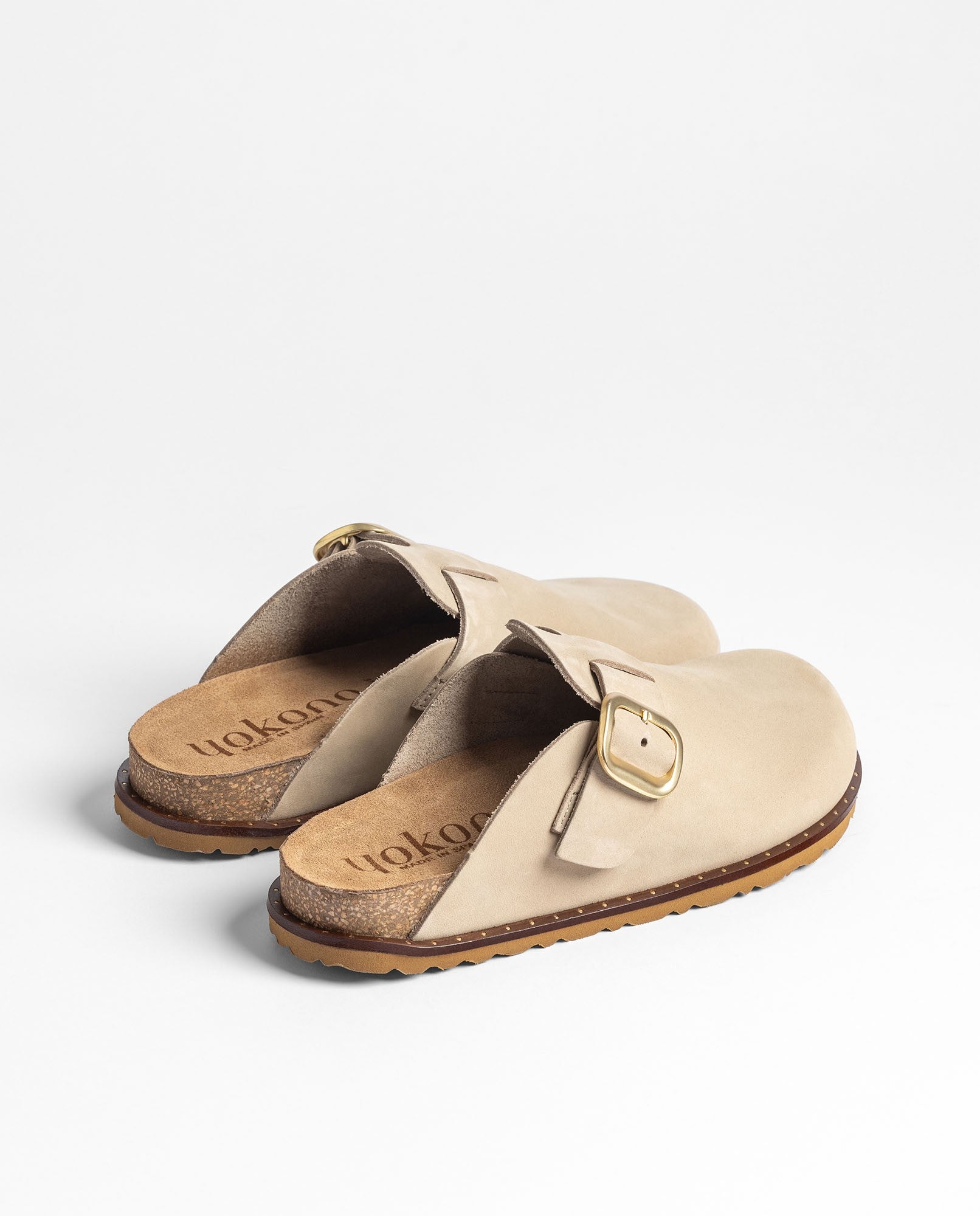 Yokono Bolus 599 zoccoli beige in pelle EU 35-42
