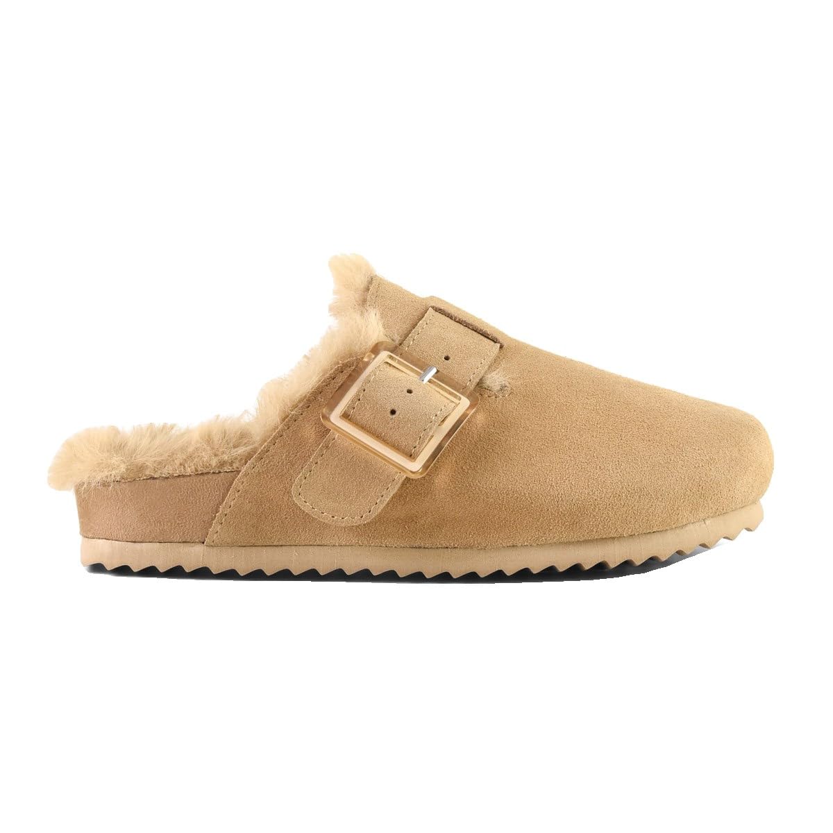 Colors of California Suede Furry Bio Closed Toe sabot cammello 40 EU peloso