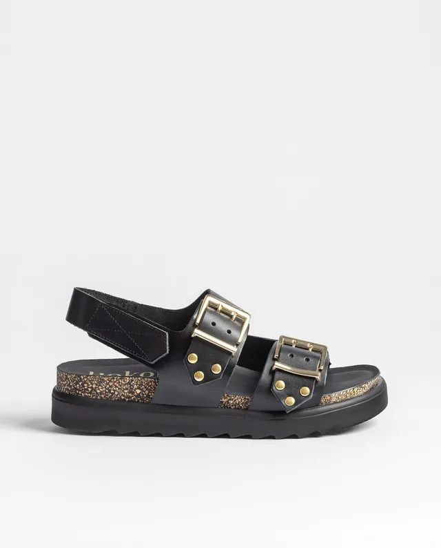 Yokono Tunez 261 Sandali Plateau Nero EU 35-42 in Pelle