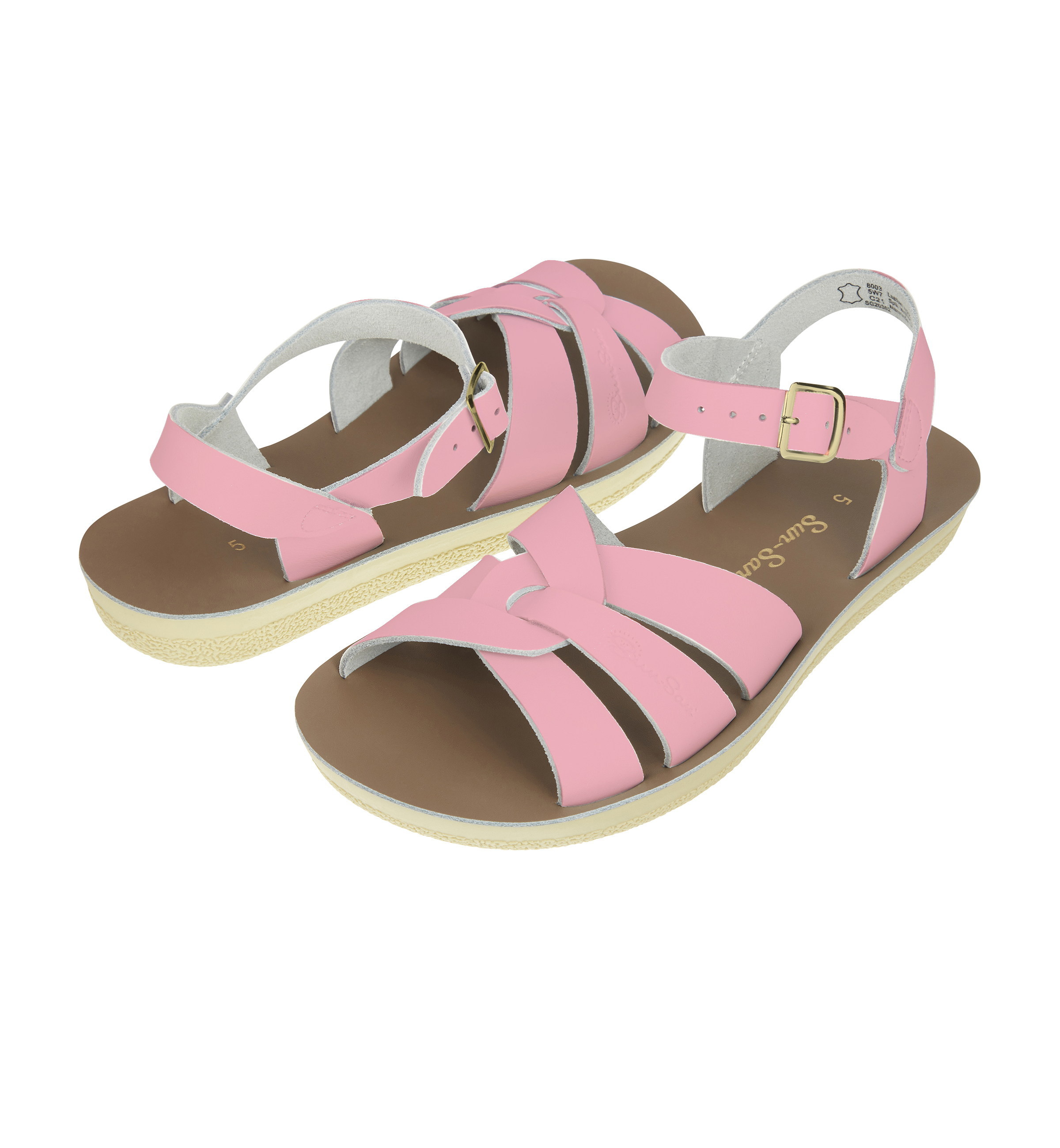 Salt-Water Swimmer sandali bimba Pink in cuoio