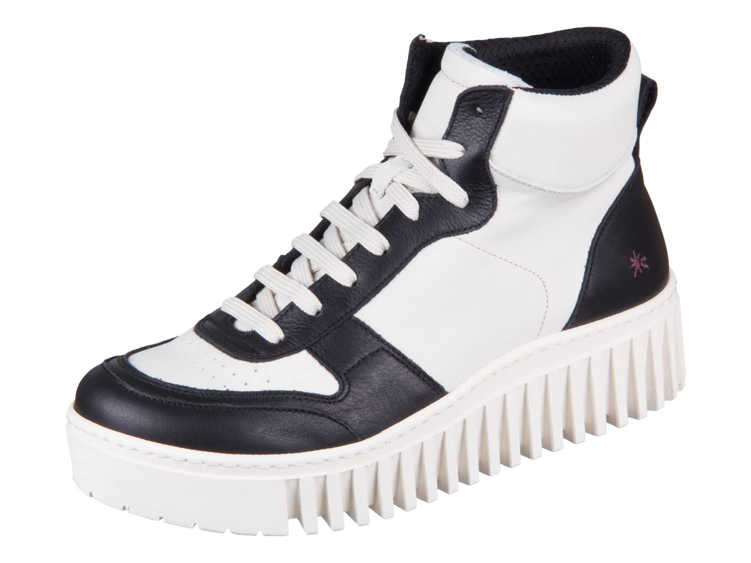 ART Brighton sneakers donna nero con plateau leggero