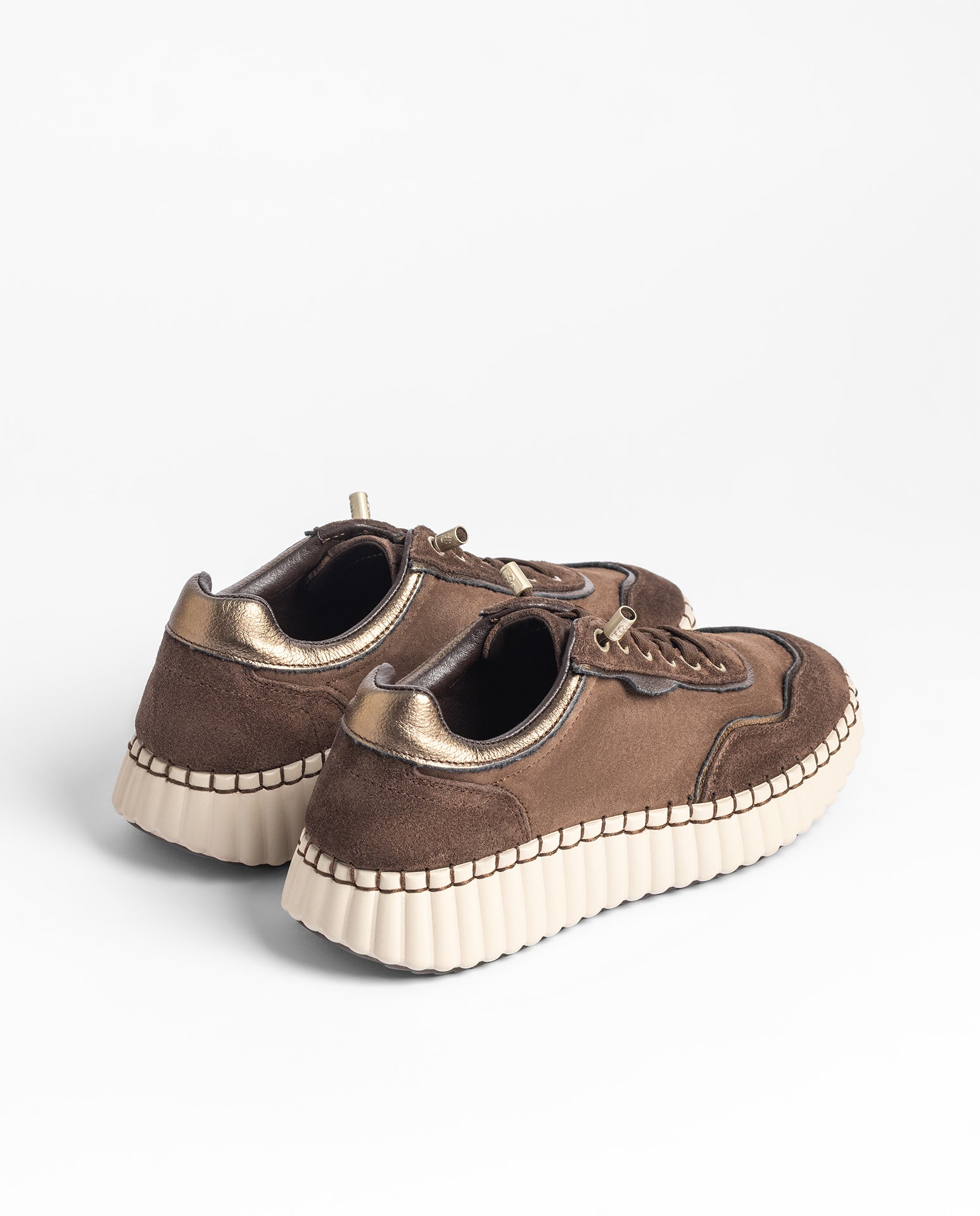 Yokono Vanna-262 sneakers marrone scuro in pelle