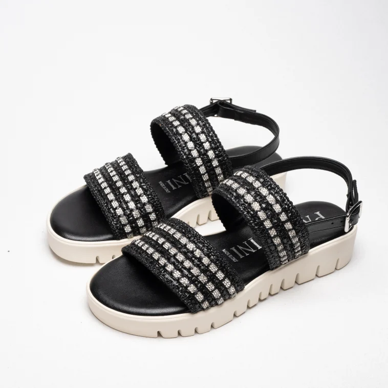 Pasquini City Chic Lisa sandalo nero con strass
