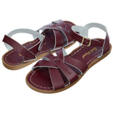 Salt-Water Original sandali bambini bordeaux cuoio