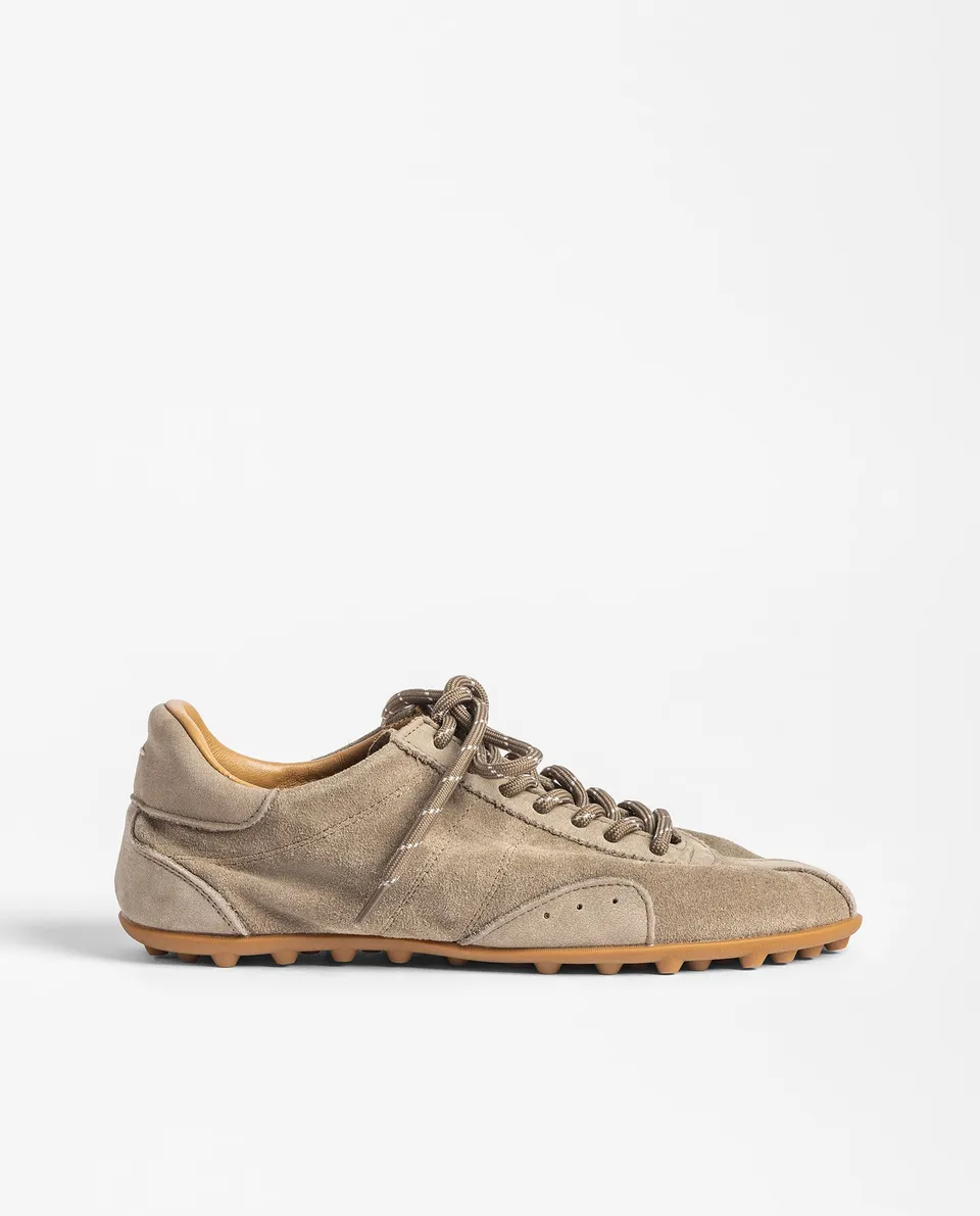 Yokono LYON-262 sneakers verdi in pelle con lacci