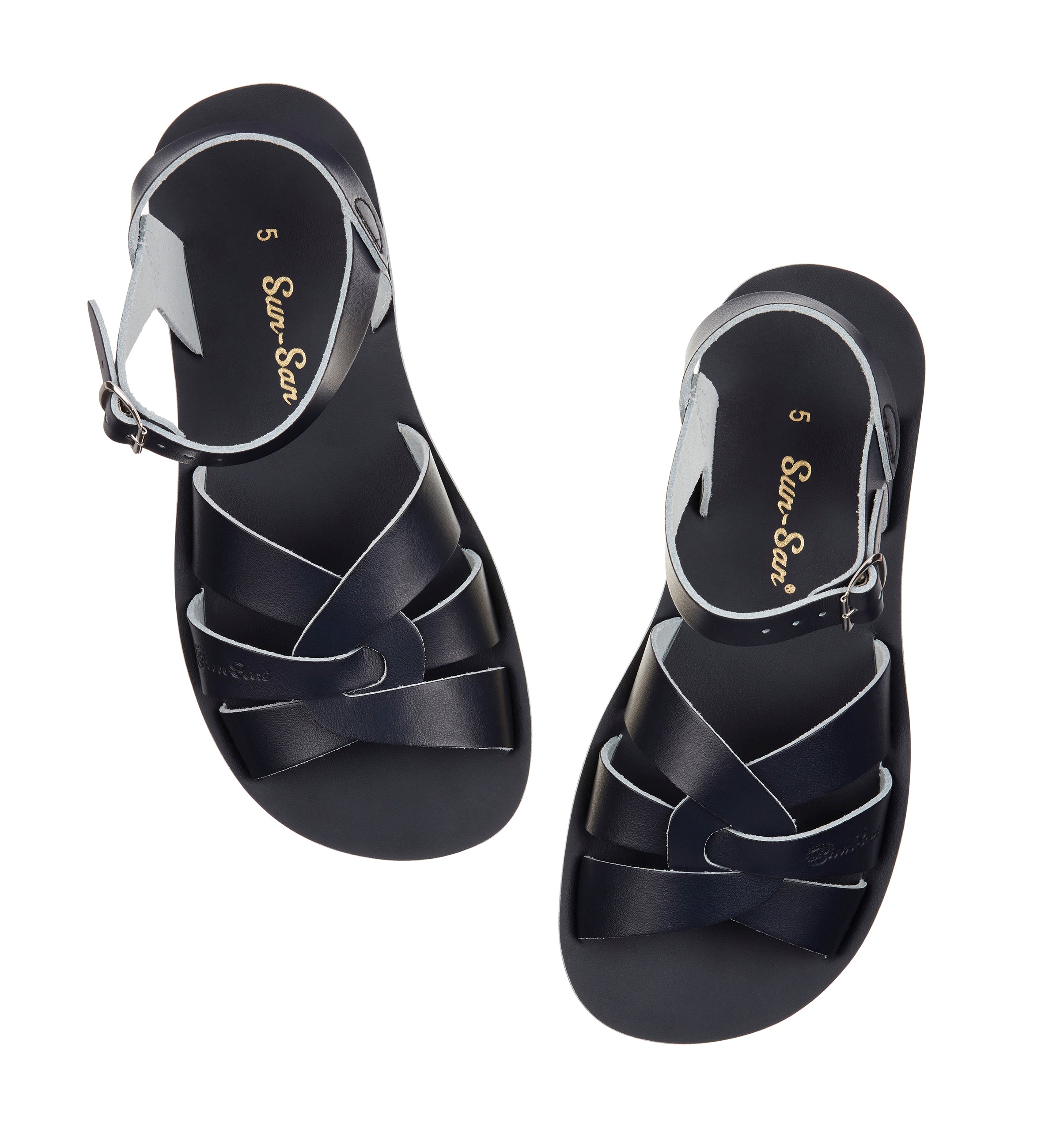 Salt-Water Swimmer Navy sandali mare donna in cuoio