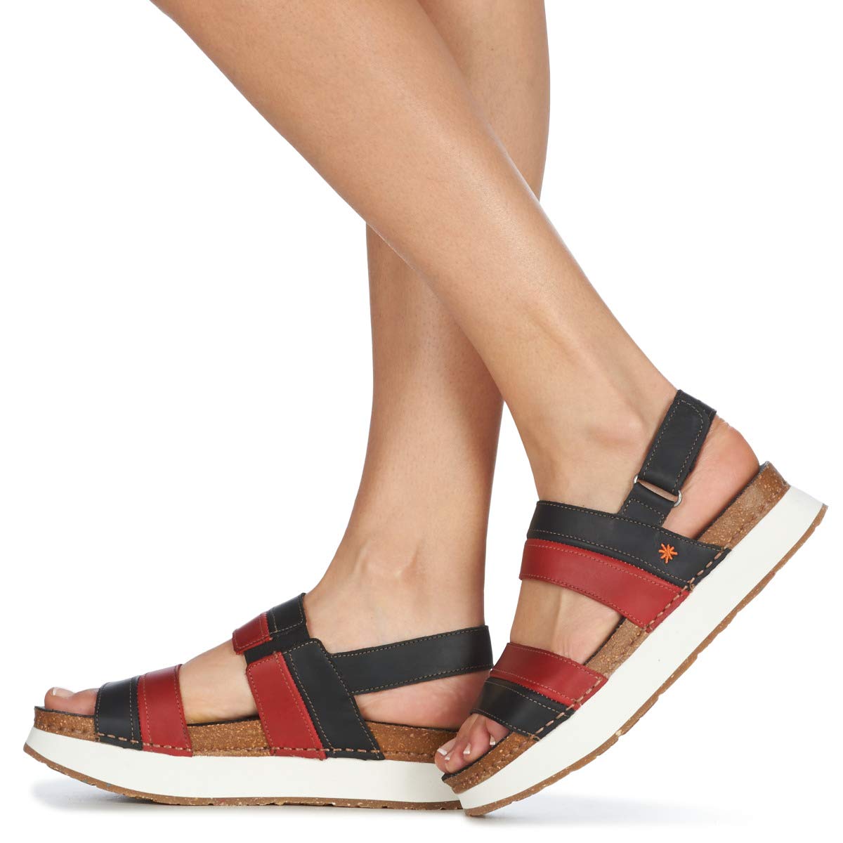 ART Mykonos sandali donna in pelle con piattaforma