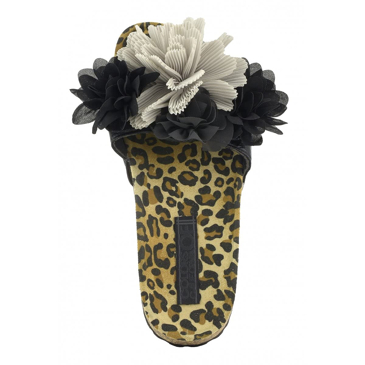 Colors of California Slide ciabatte donna nere con fiori