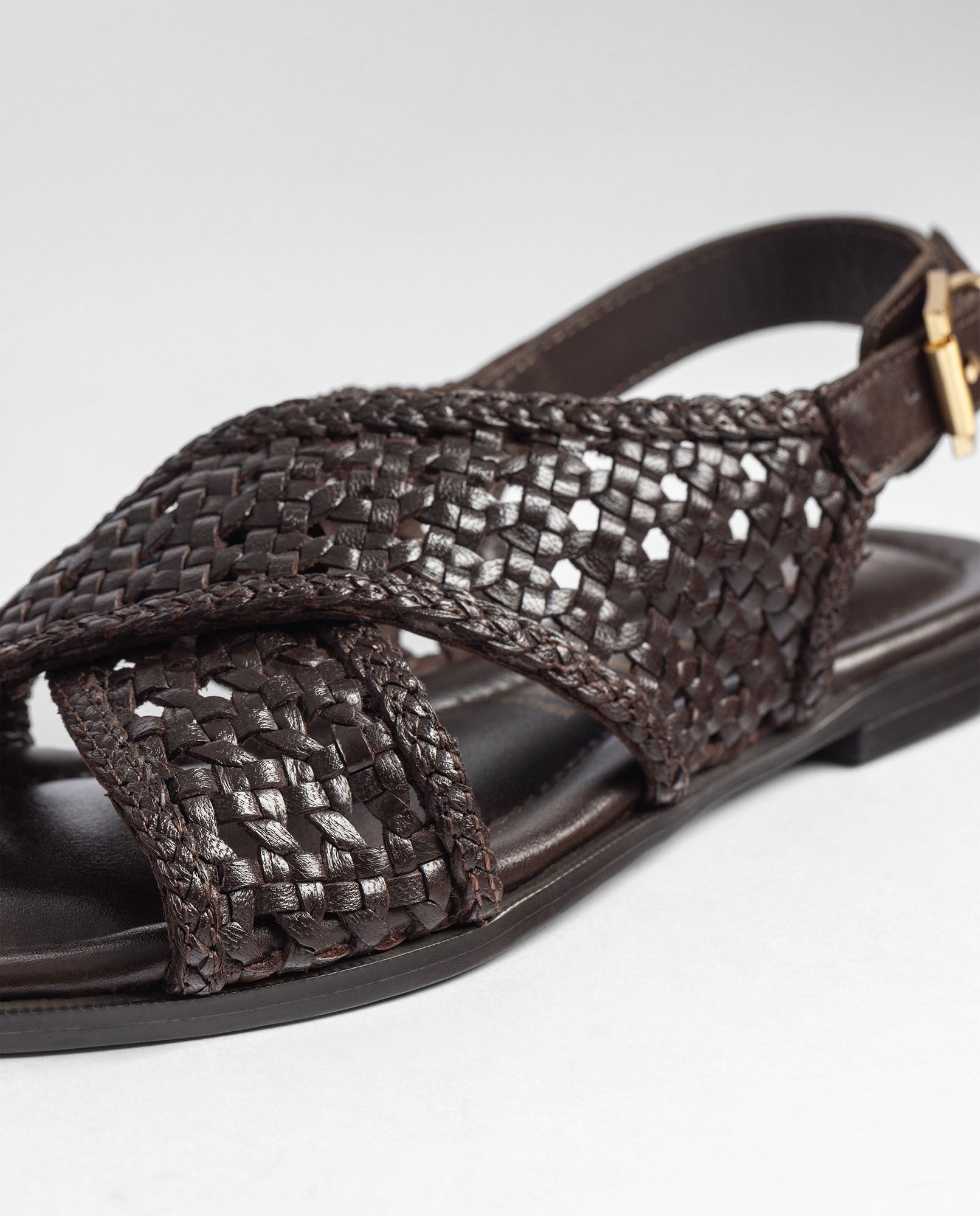 Yokono Cres-252 sandali bassi marrone scuro in pelle