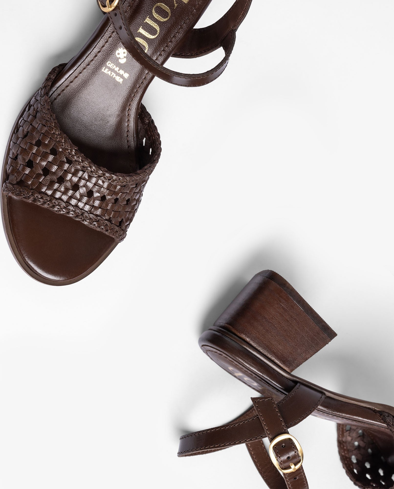 Yokono Goli 253 sandali con tacco donna marrone cuoio