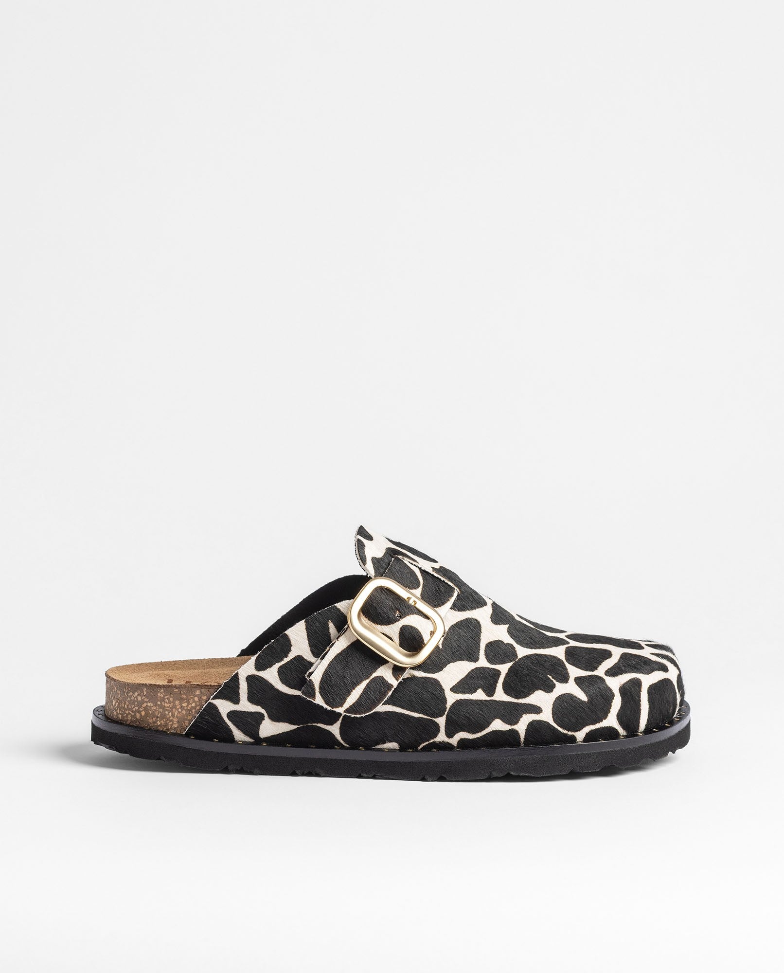 Yokono Bolus 599 zoccoli giraffa in pelle con fibbia