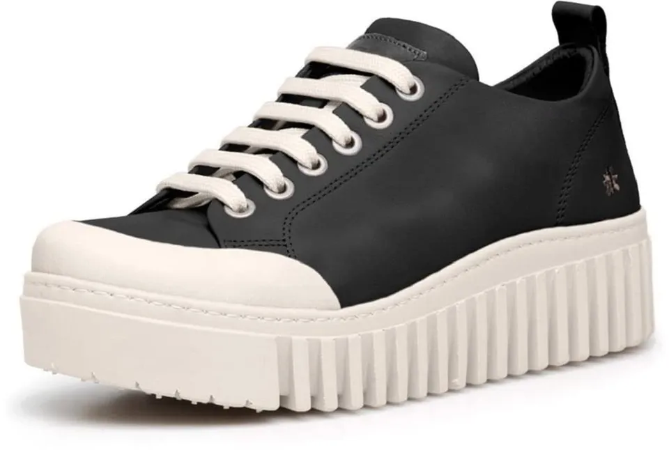 ART Brighton sneakers donna nero con plateau