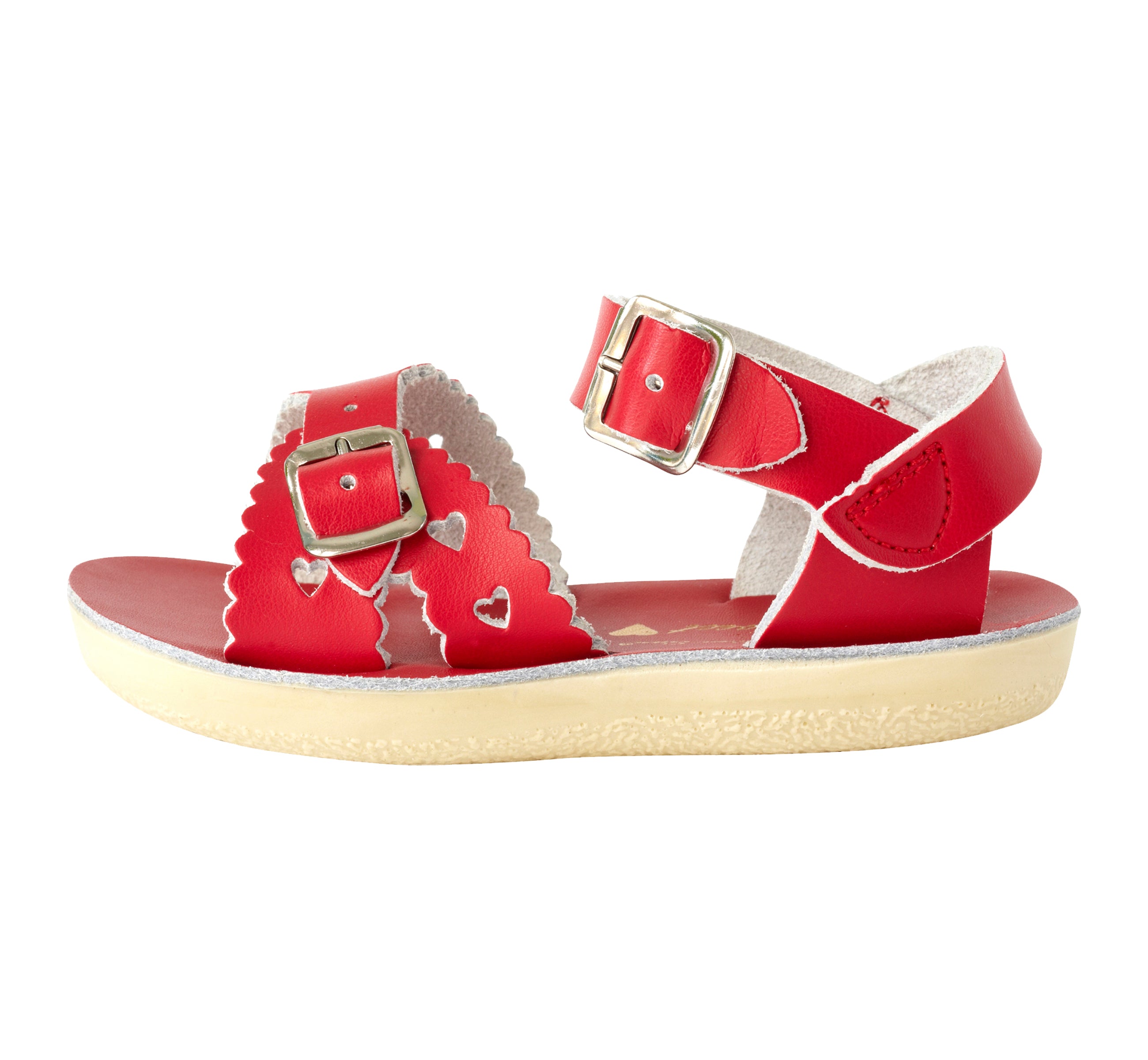 Salt-Water Sweetheart Red sandali bimba in cuoio
