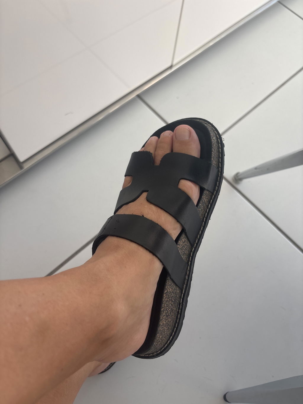 Yokono Oca-125 sandali con plateau neri in pelle