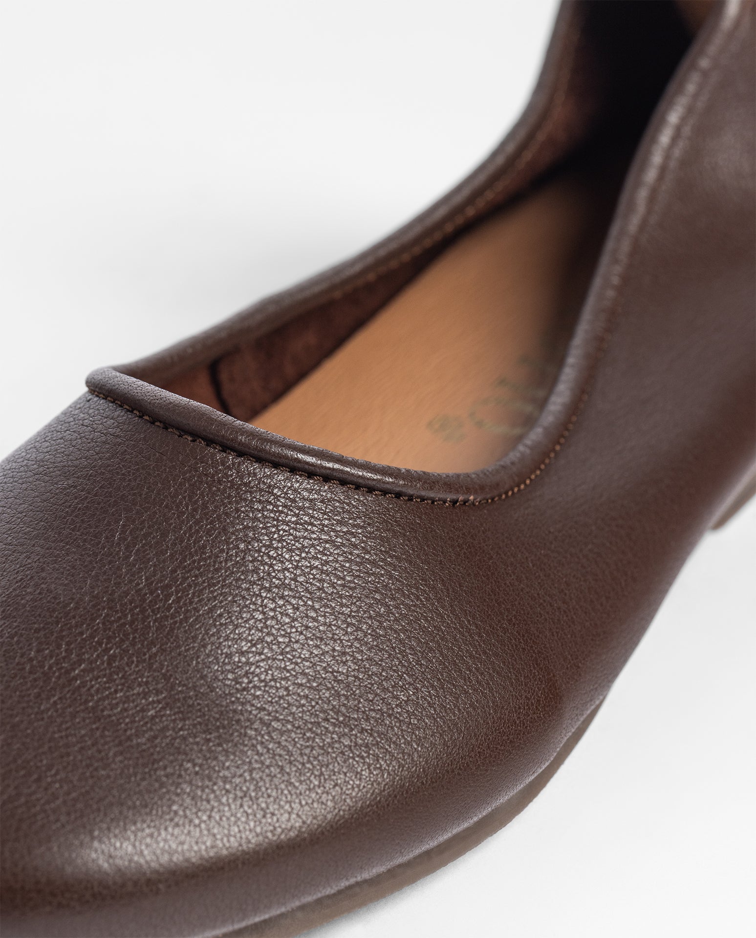 Yokono Tula-001 ballerine marrone scuro in pelle