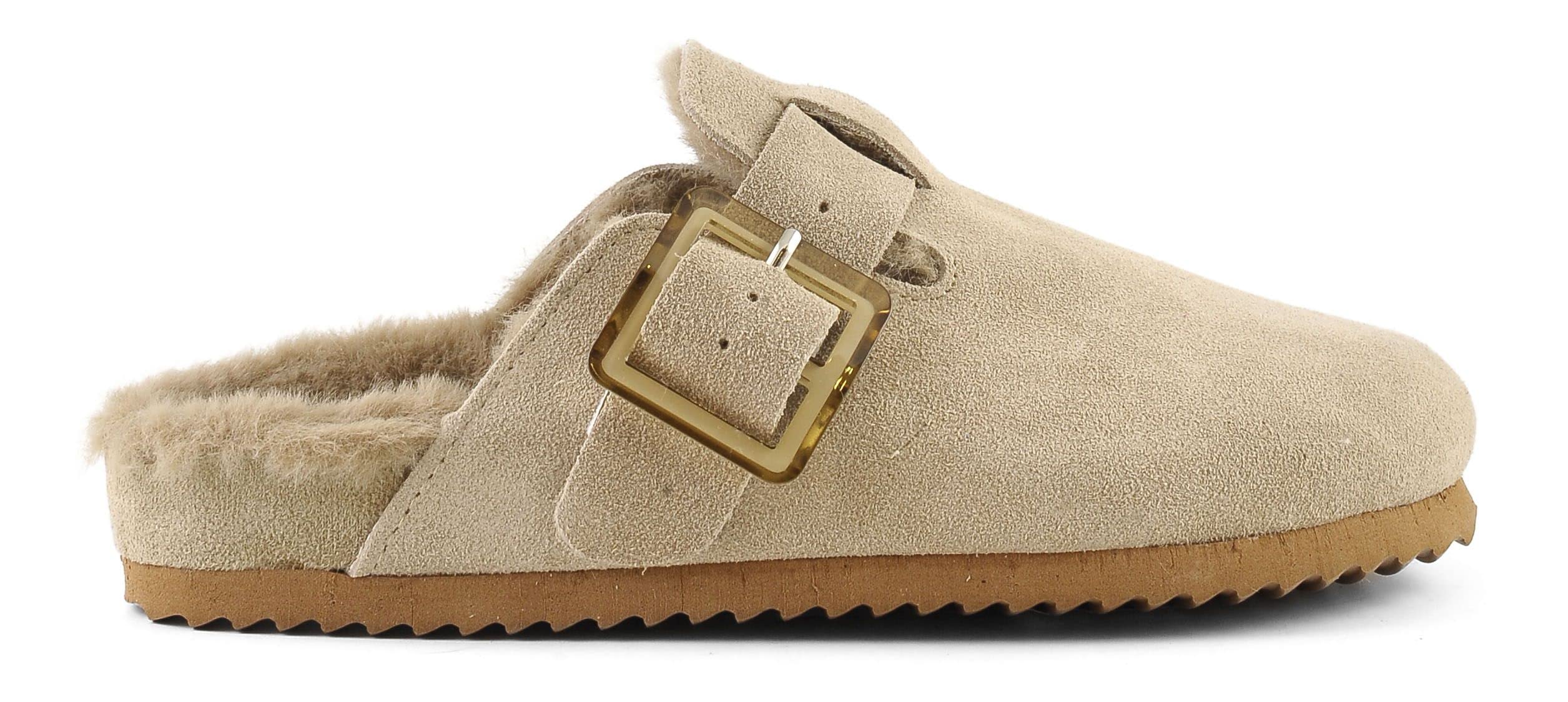 Colors of California Suede Furry Bio Closed Toe sabot nero 38 EU
