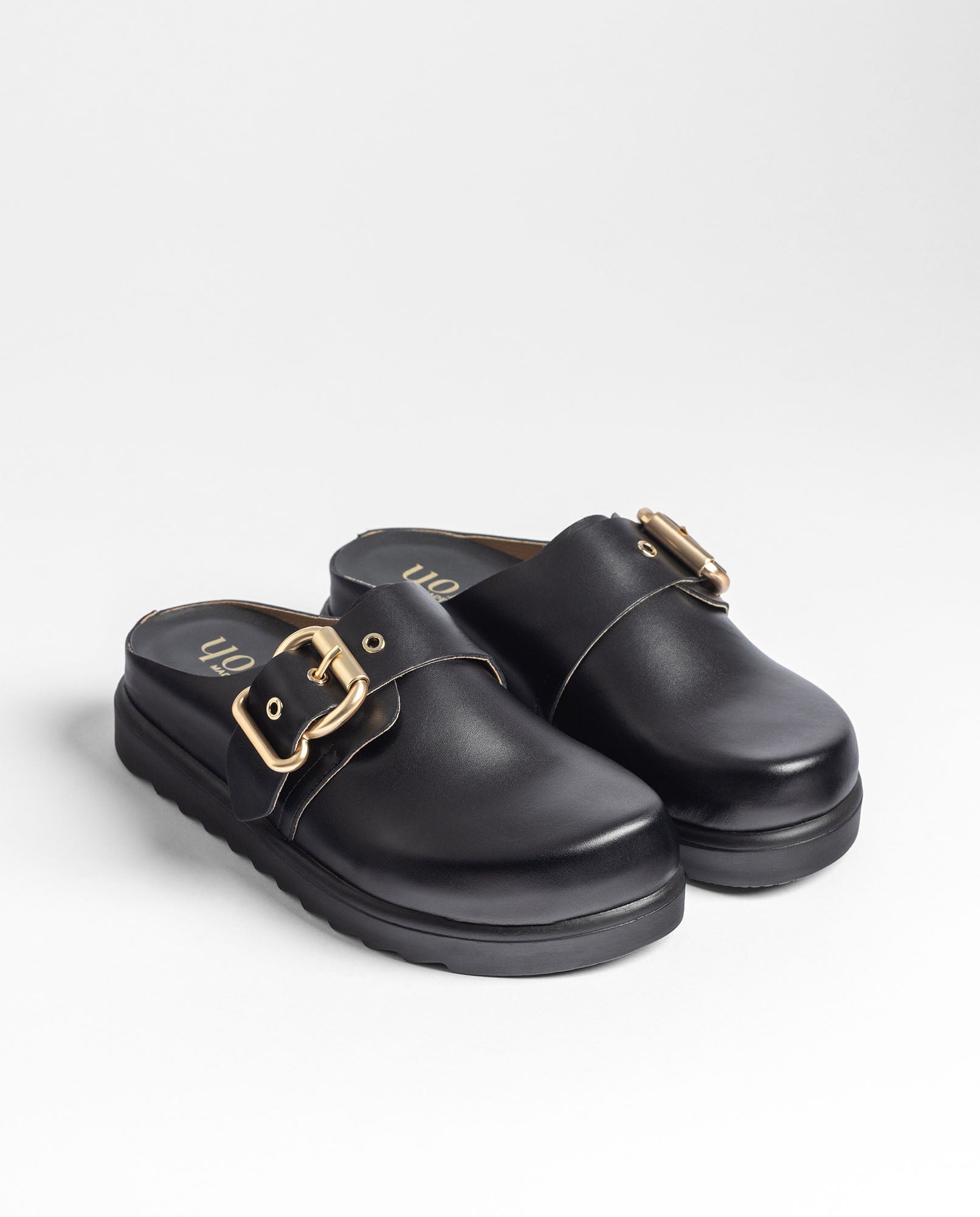 Yokono Tunez 249 zoccoli donna nero in pelle con fibbia