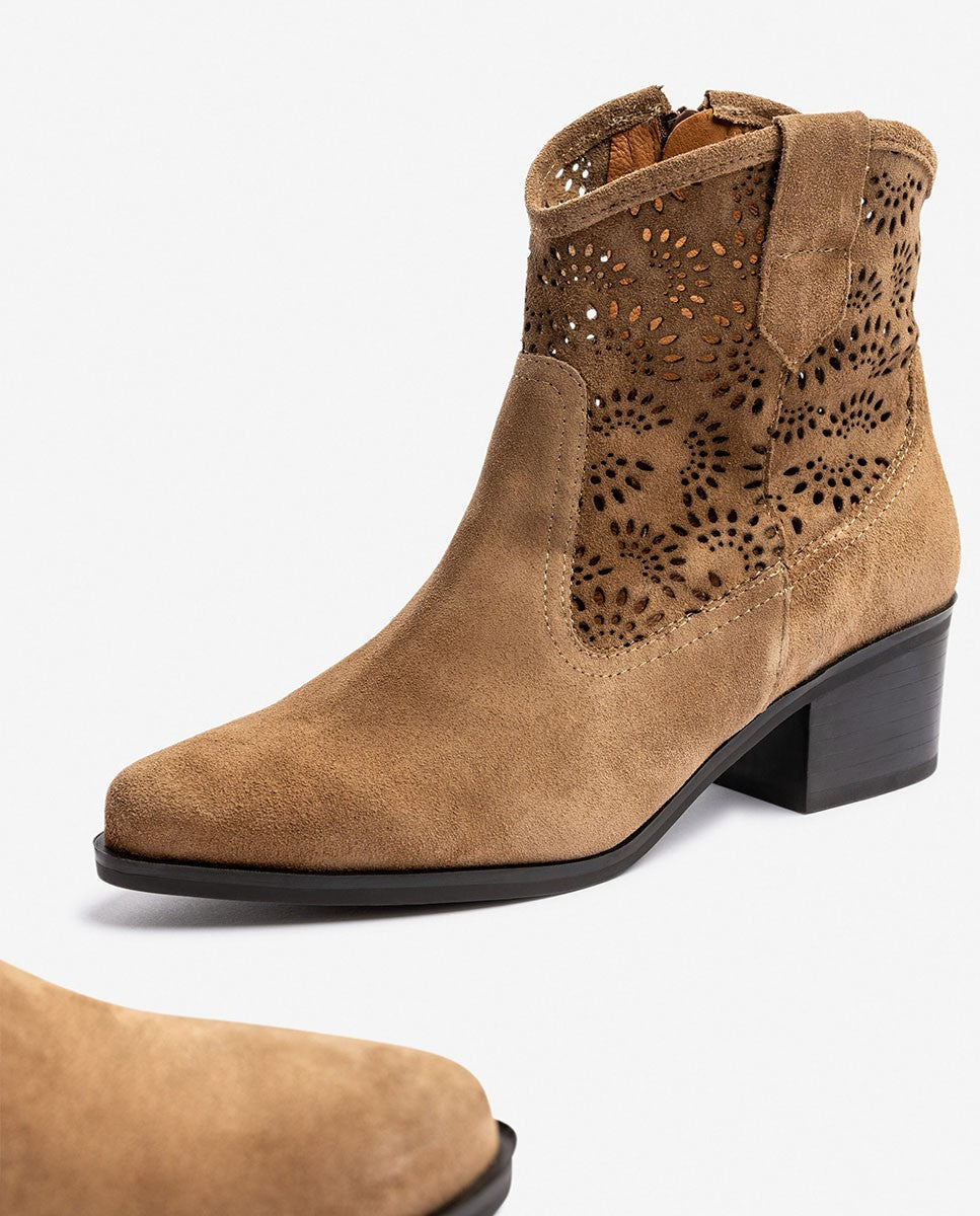 Yokono Laila-001 stivaletti donna beige tacco 6 cm