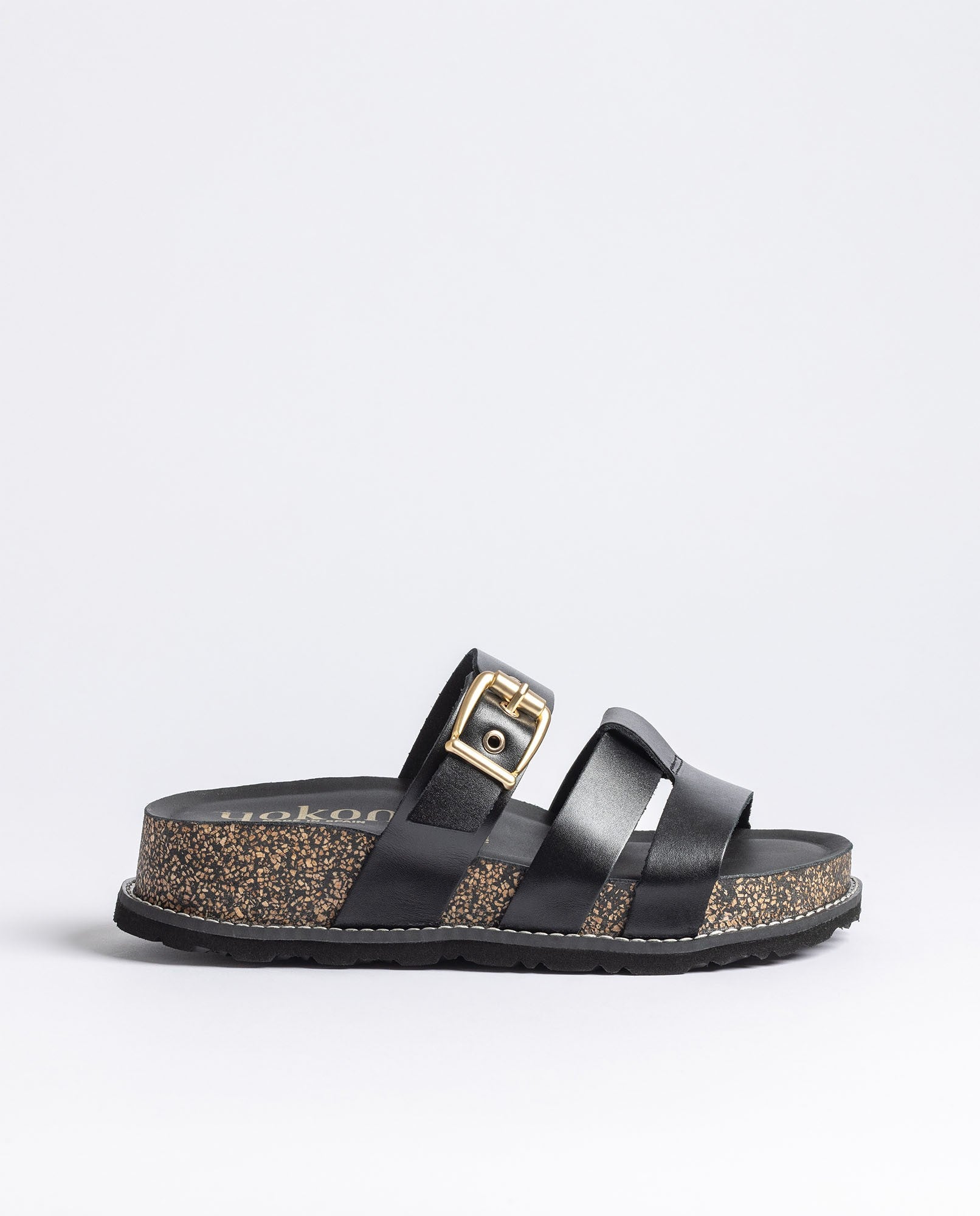 Yokono OCA-260 sandali con plateau nero sughero