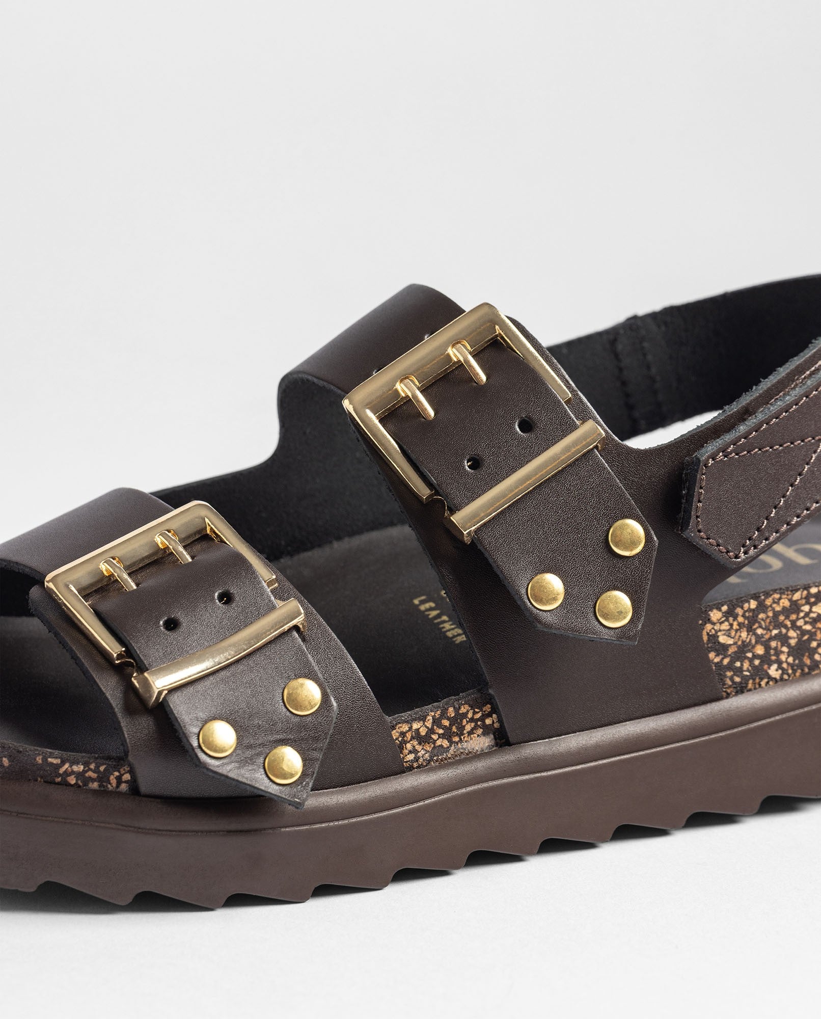 Yokono Tunez 261 sandali plateau marrone scuro pelle
