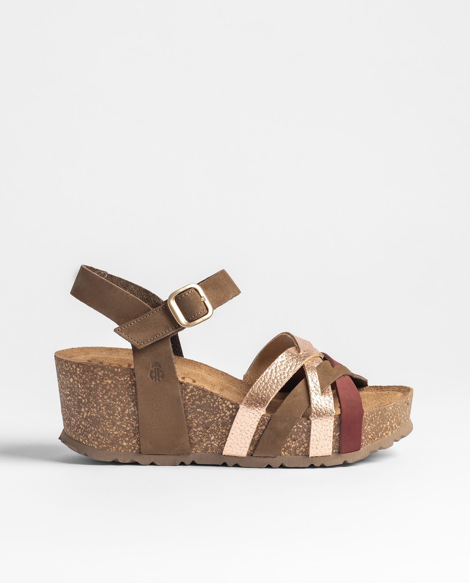 Yokono Bari 264 sandali zeppa donna multicolor cuoio