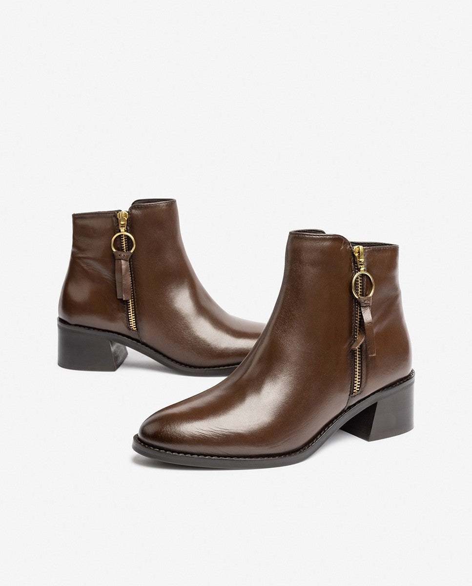 Yokono Lop-409 stivaletti donna marrone tacco 4 cm