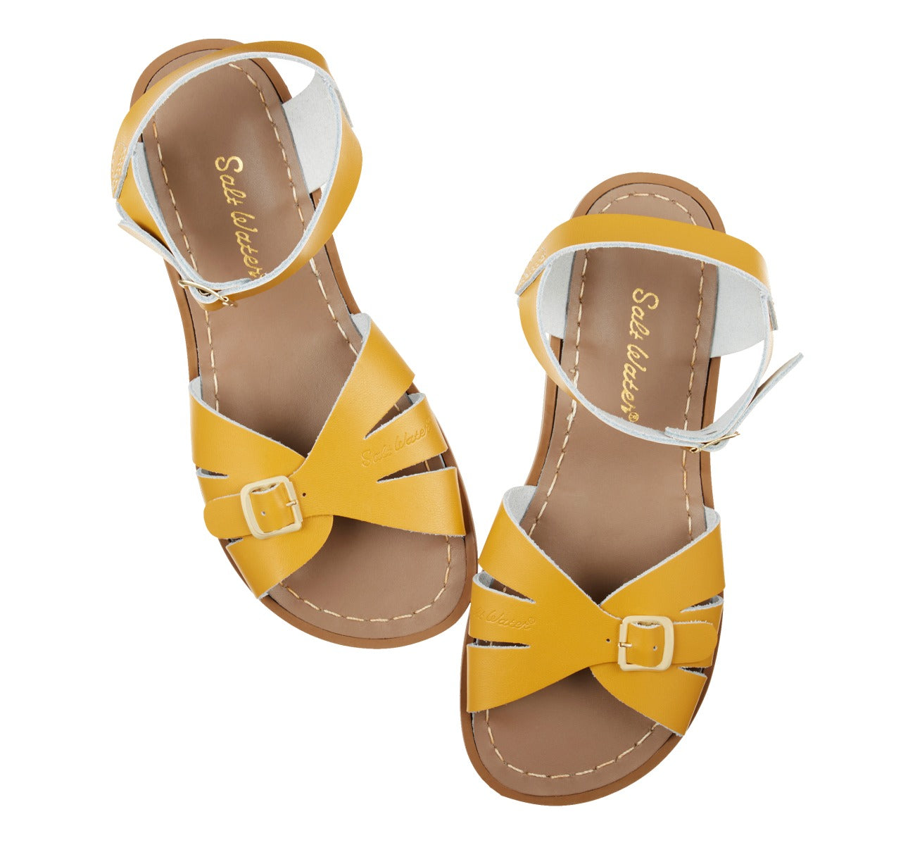 Salt-Water Classic sandali donna senape in cuoio