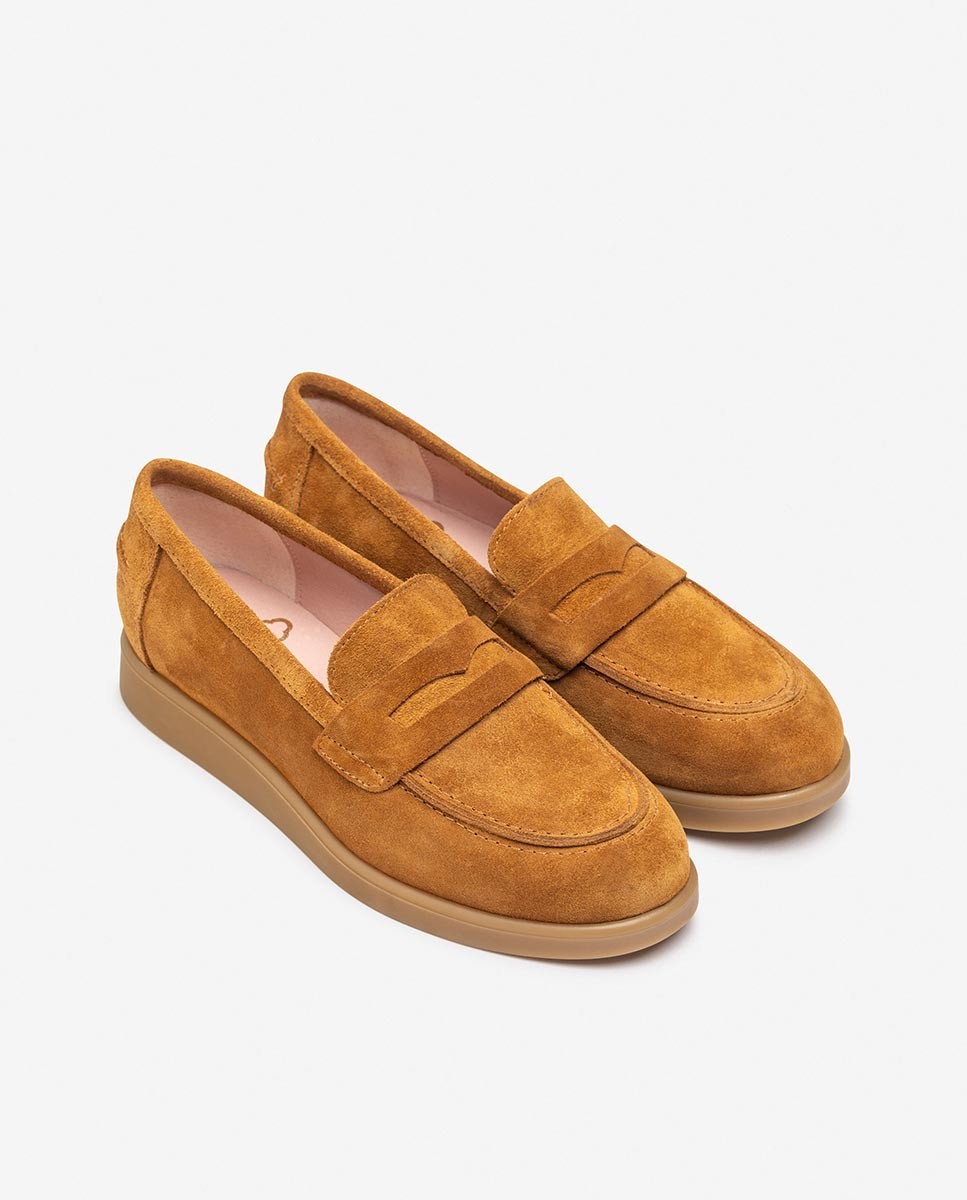 Yokono Neo-001 mocassini donna marrone in pelle