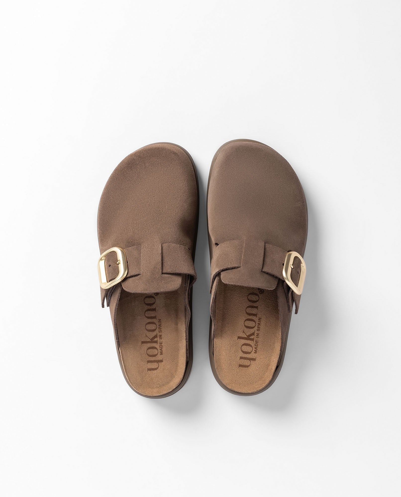 Yokono Tunez 599 zoccoli marrone scuro in cuoio