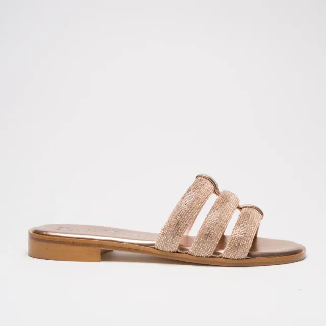 Pasquini Amalfi ciabatta beige con strass