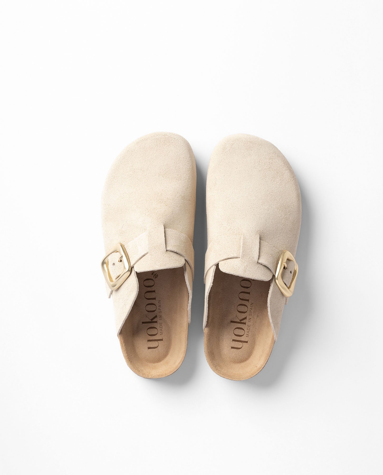 Yokono 650 zoccoli donna beige con fibbia