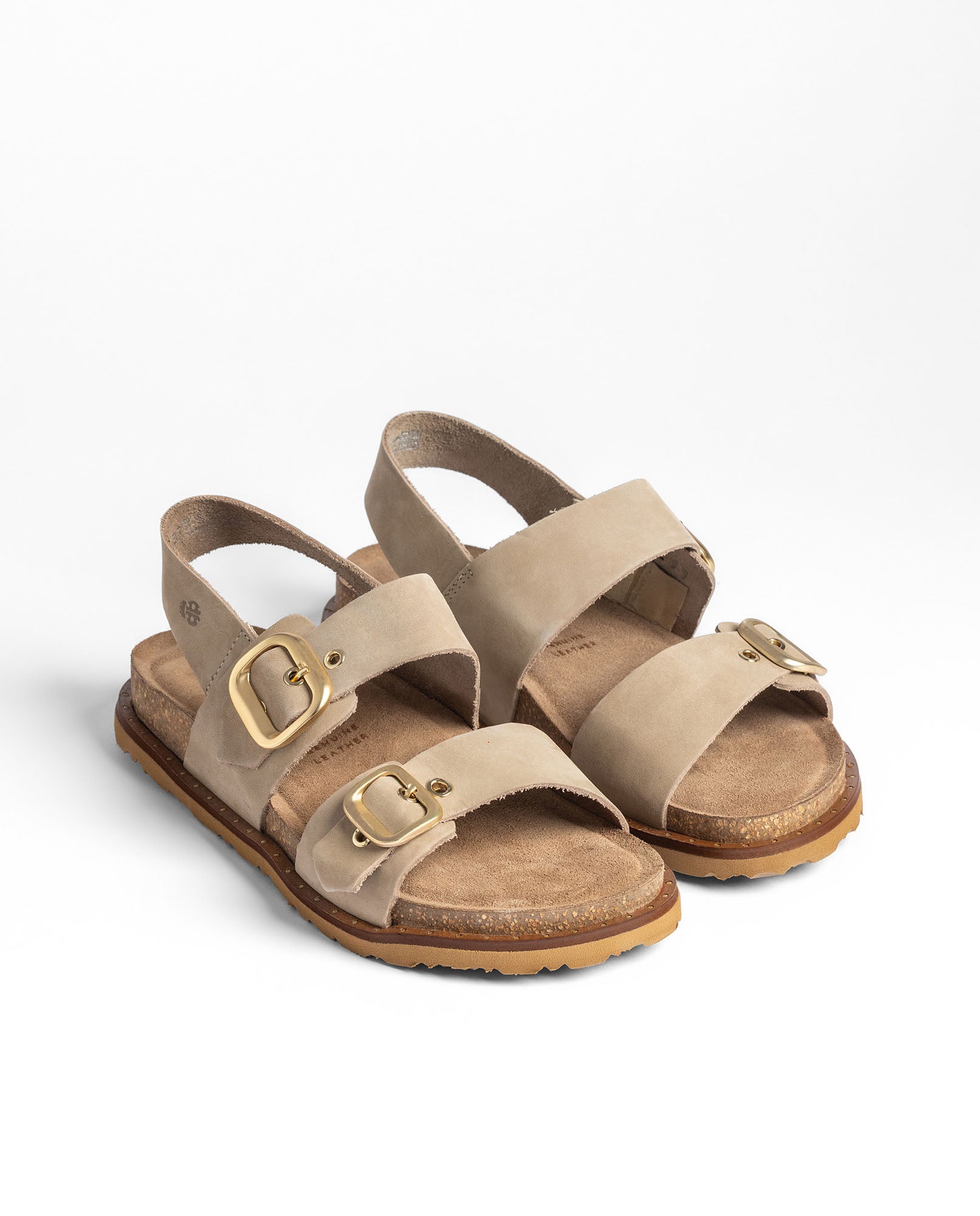 Yokono Bolus-252 sandali bassi donna beige in cuoio