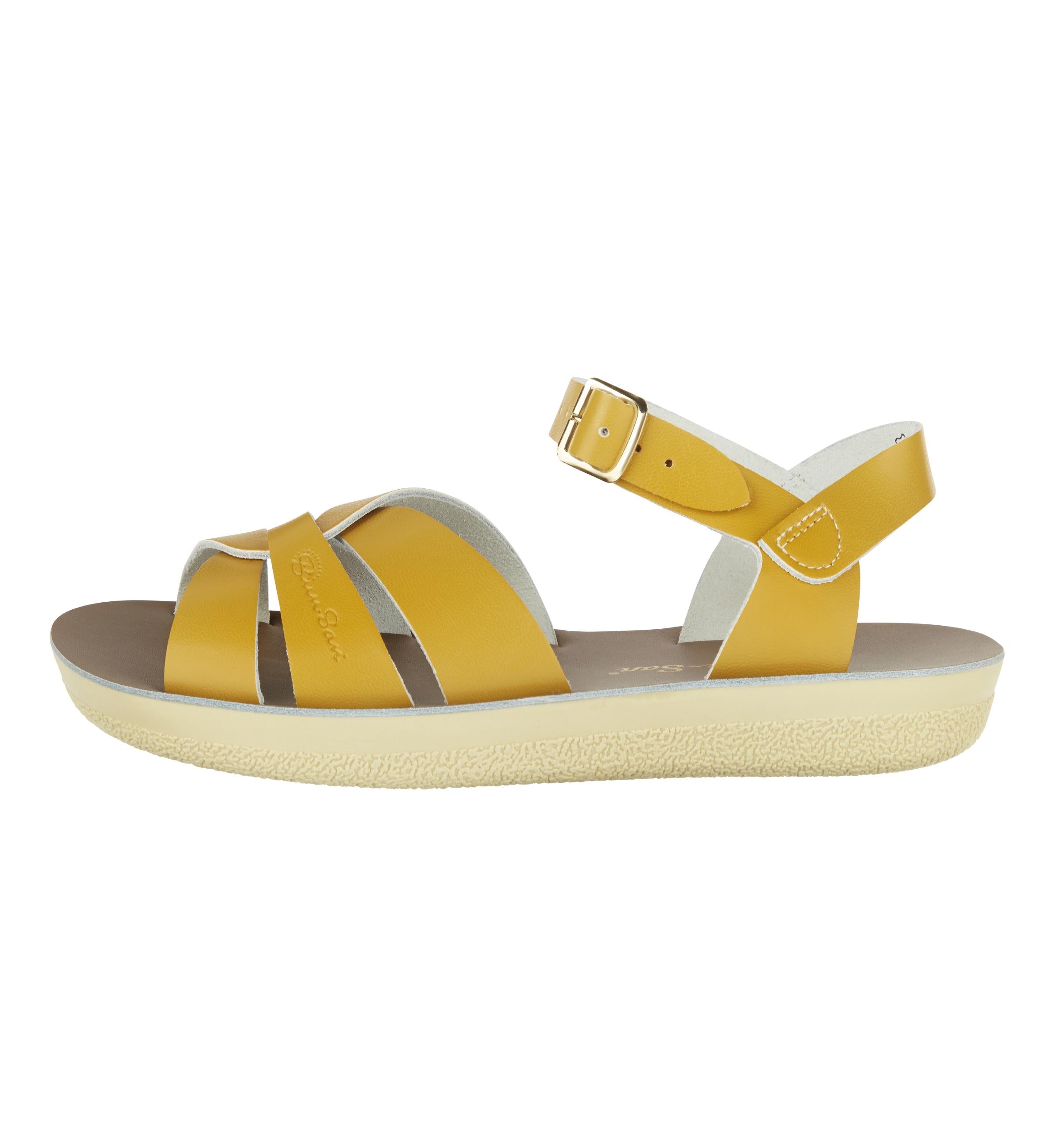 Salt-Water Swimmer Mustard sandali donna in cuoio