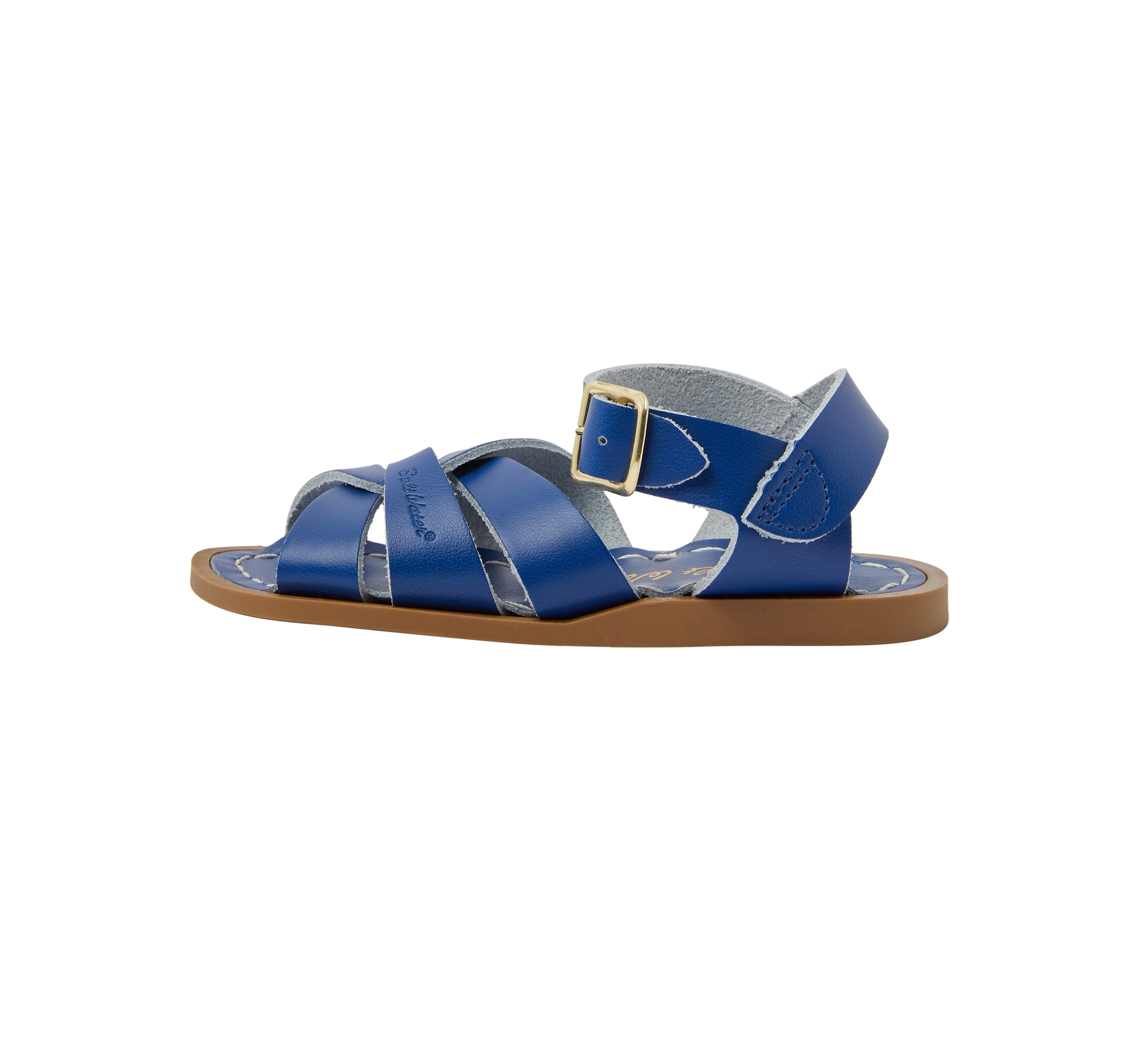 Salt-Water Original sandali bambino blu cobalto in cuoio
