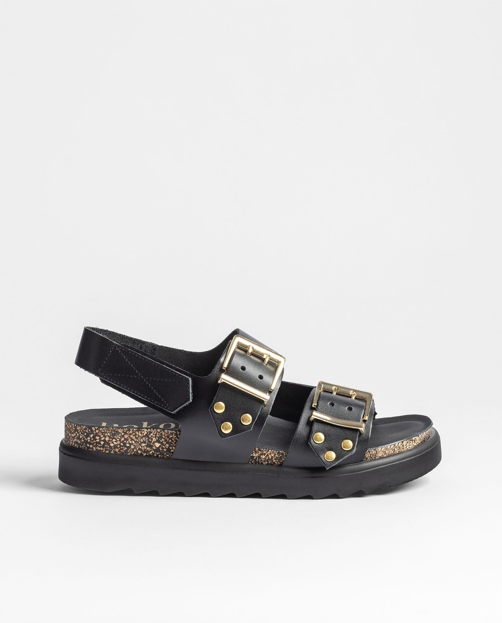 Yokono Tunez 261 Sandali Plateau Nero EU 35-42 in Pelle