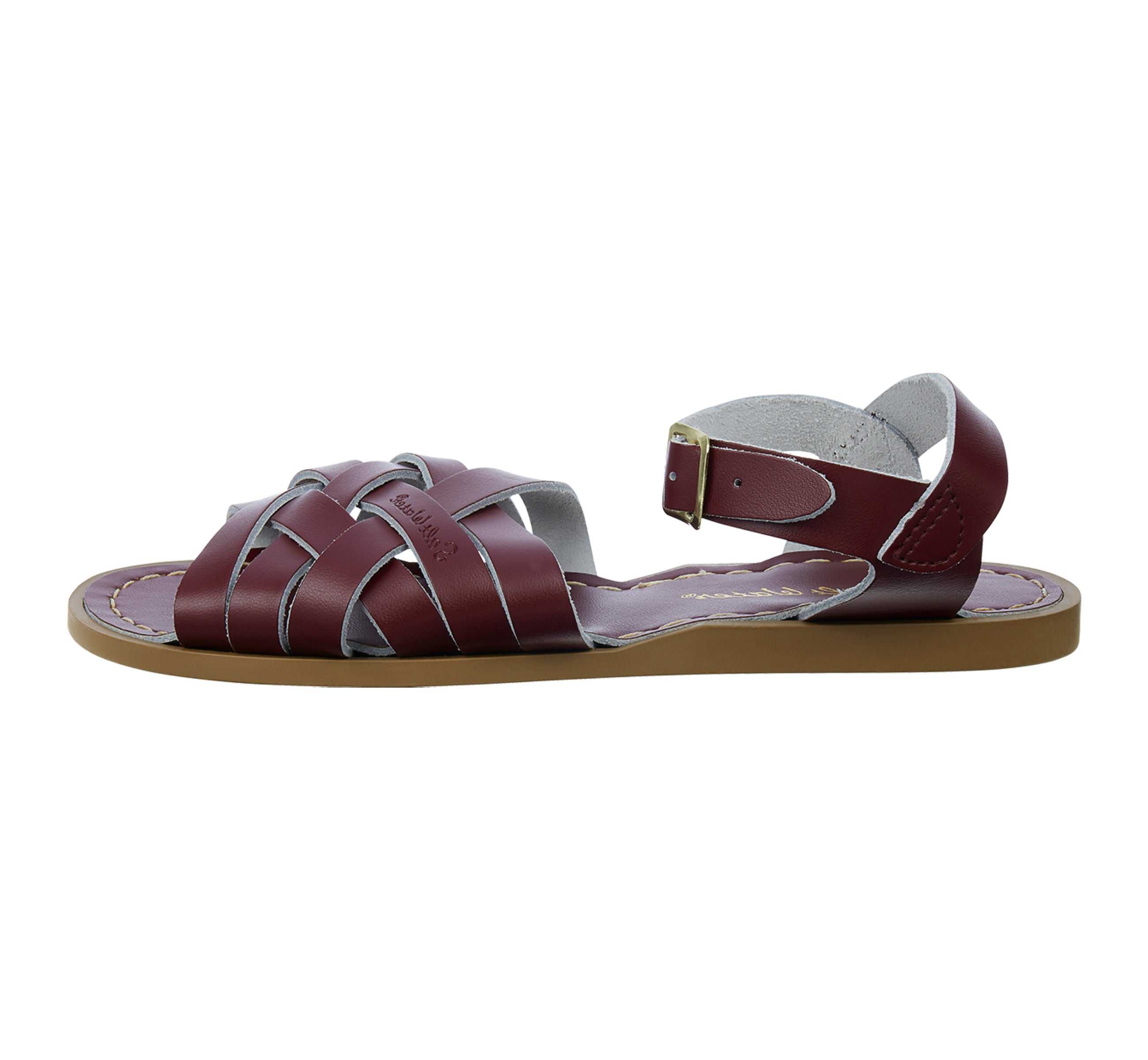 Salt-Water Retro Claret sandali donna in cuoio
